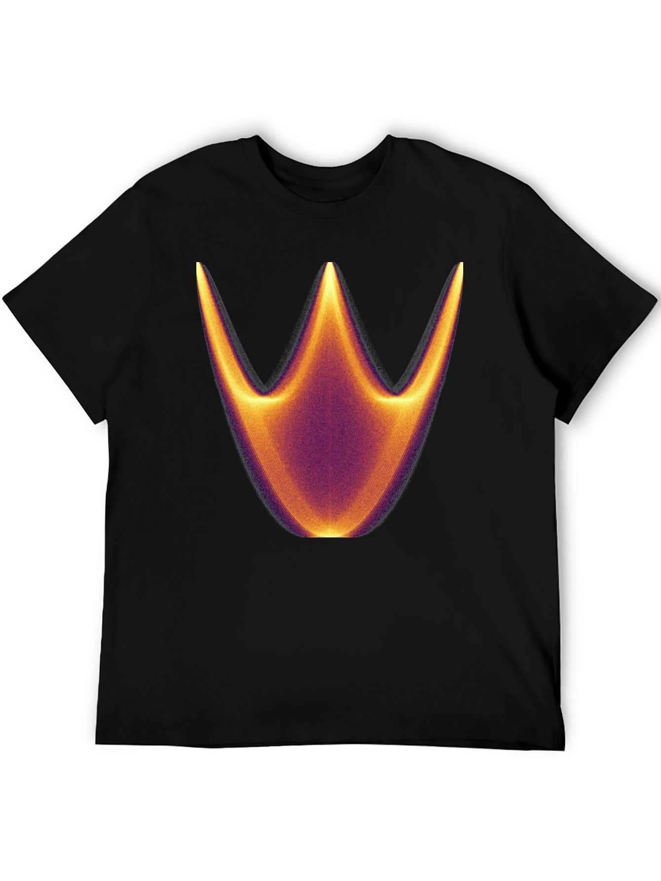 Abstract Crown Graphic Black T-Shirt