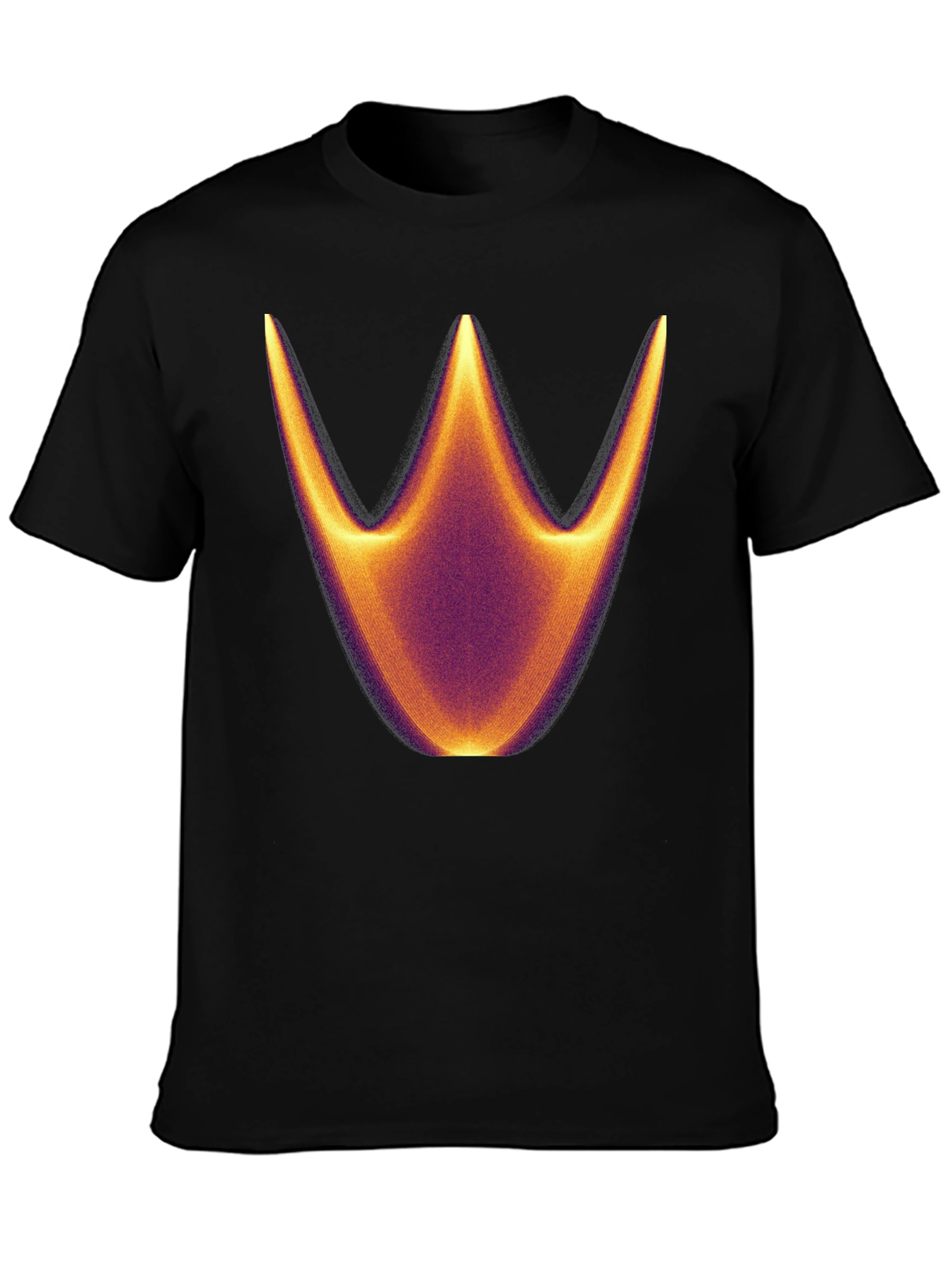 Abstract Crown Graphic Black T-Shirt