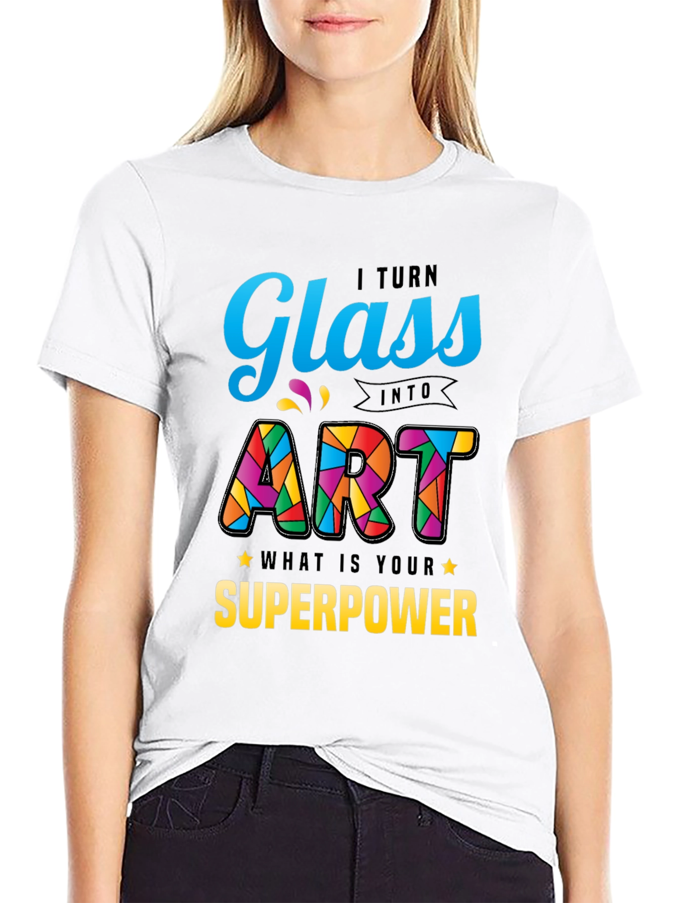 Glass to Art Superpower Graphic T-Shirt