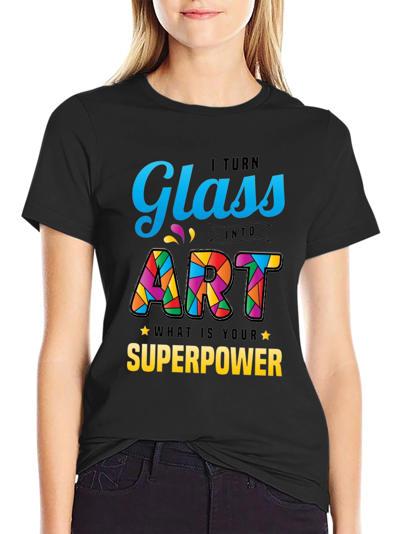 Glass to Art Superpower Graphic T-Shirt