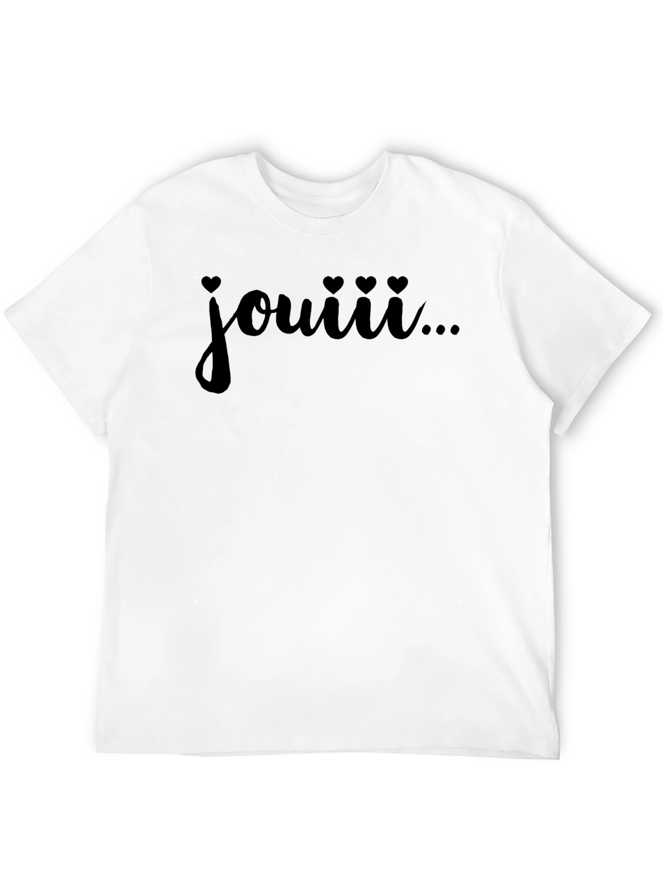 Jouiii Heart Graphic Black T-Shirt