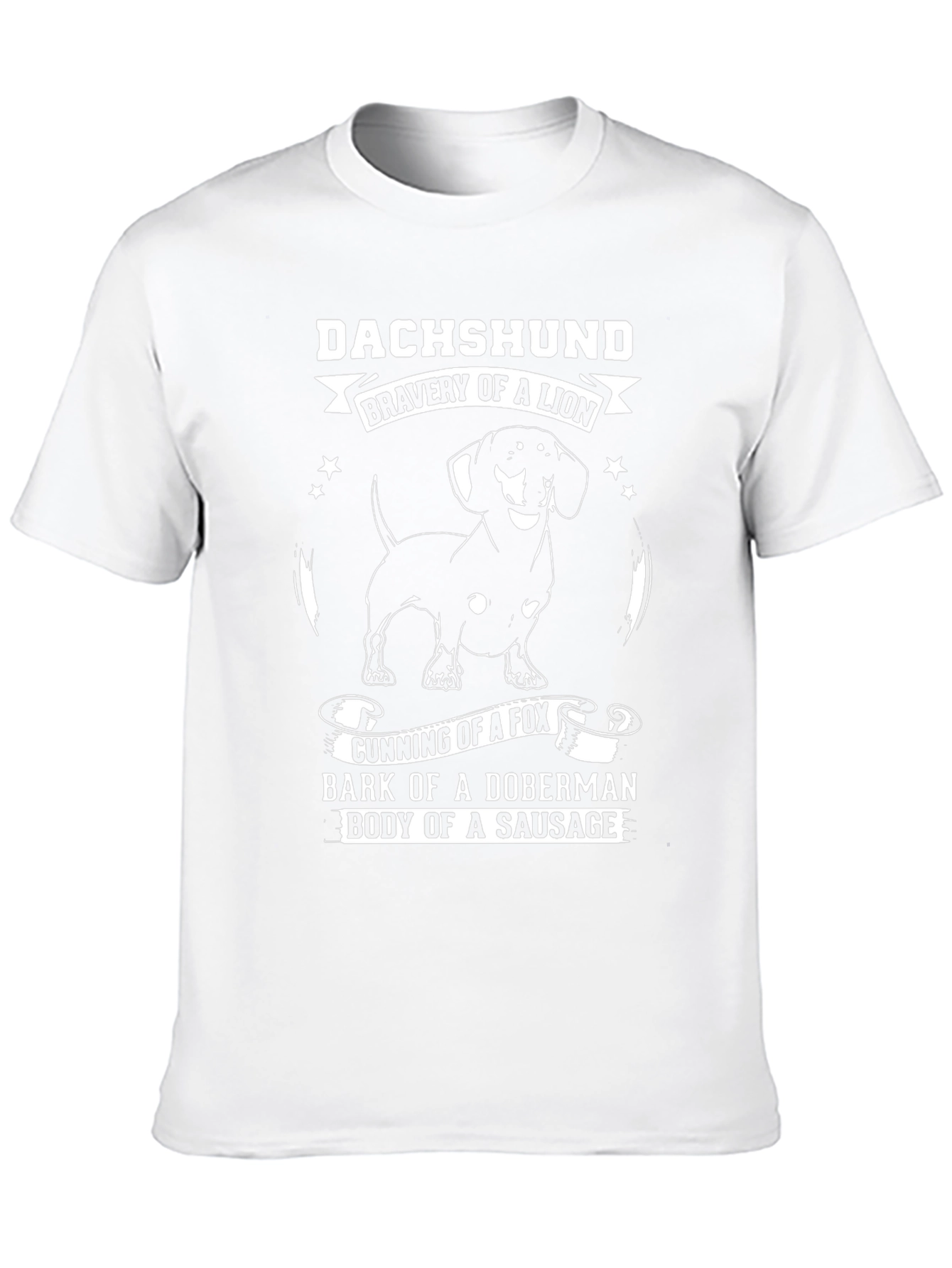 Dachshund Bravery of a Lion Graphic T-Shirt