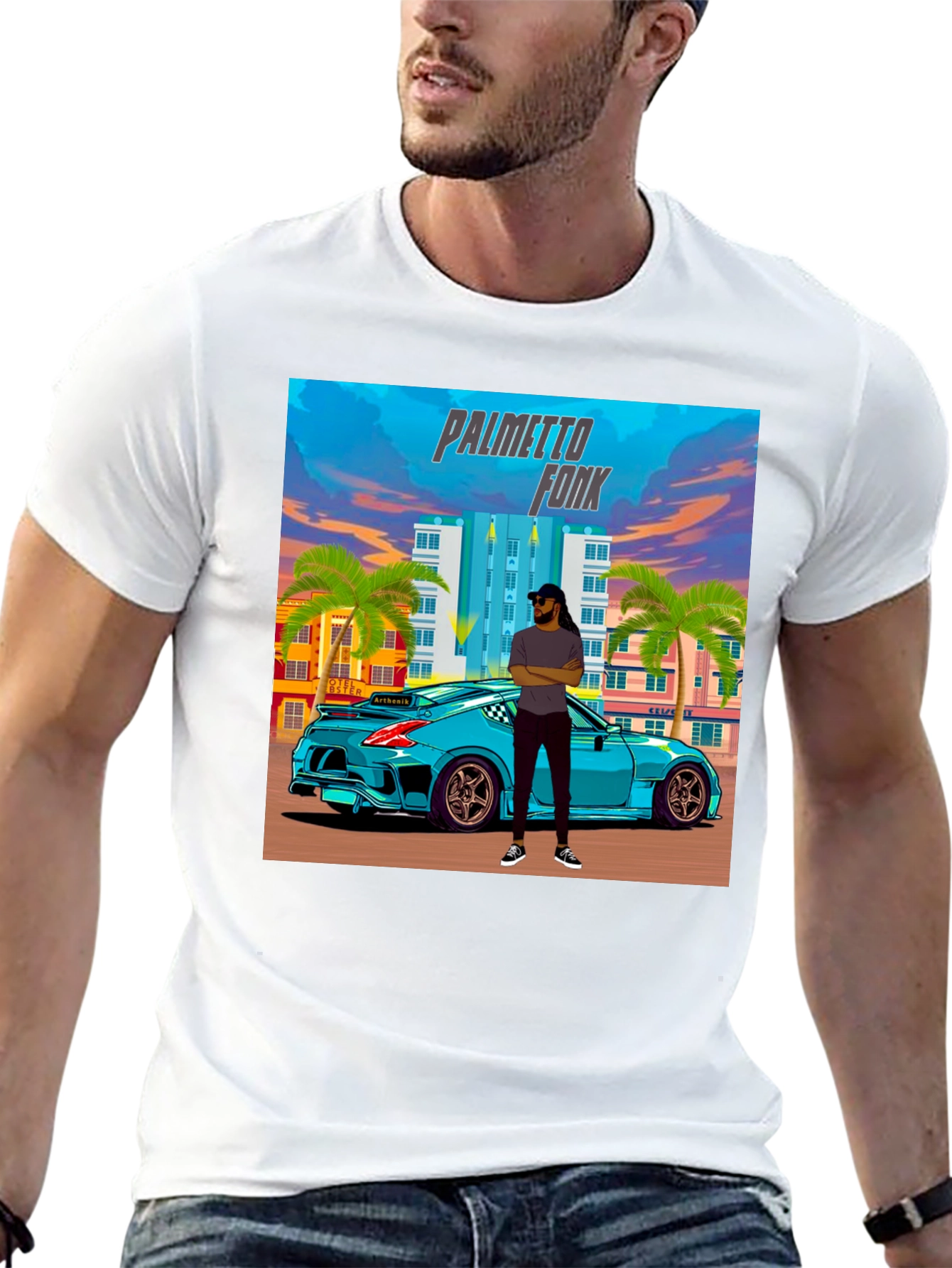 Palmetto Fonk Tee - Cool Car Graphic T-Shirt