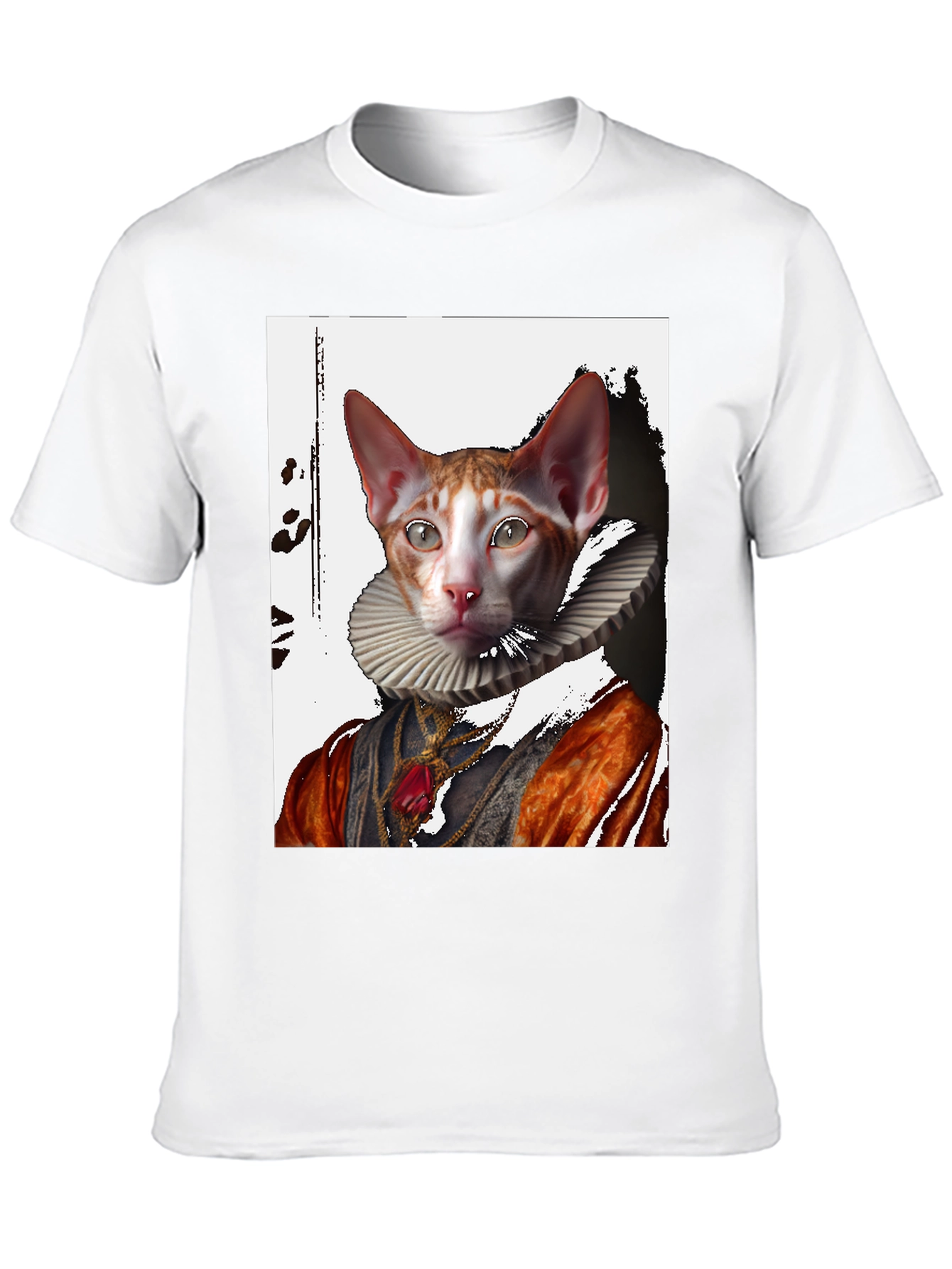 Royal Cat T-Shirt: Renaissance Pet Portrait Tee