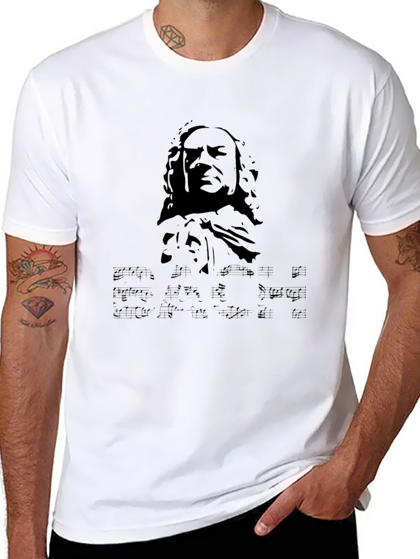 Musician Graphic Print Black Tee