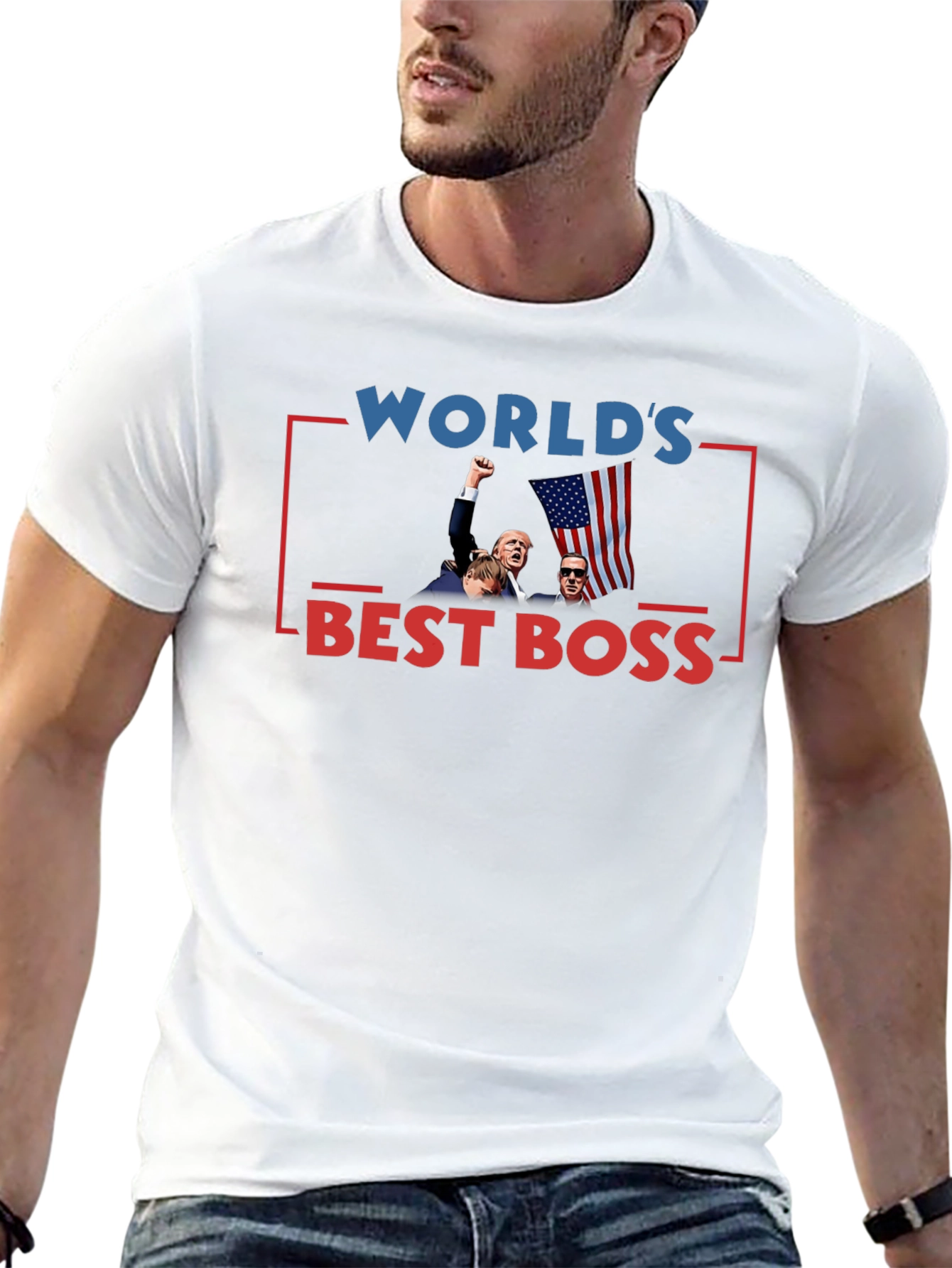 Worlds Best Boss Graphic Tee - Black