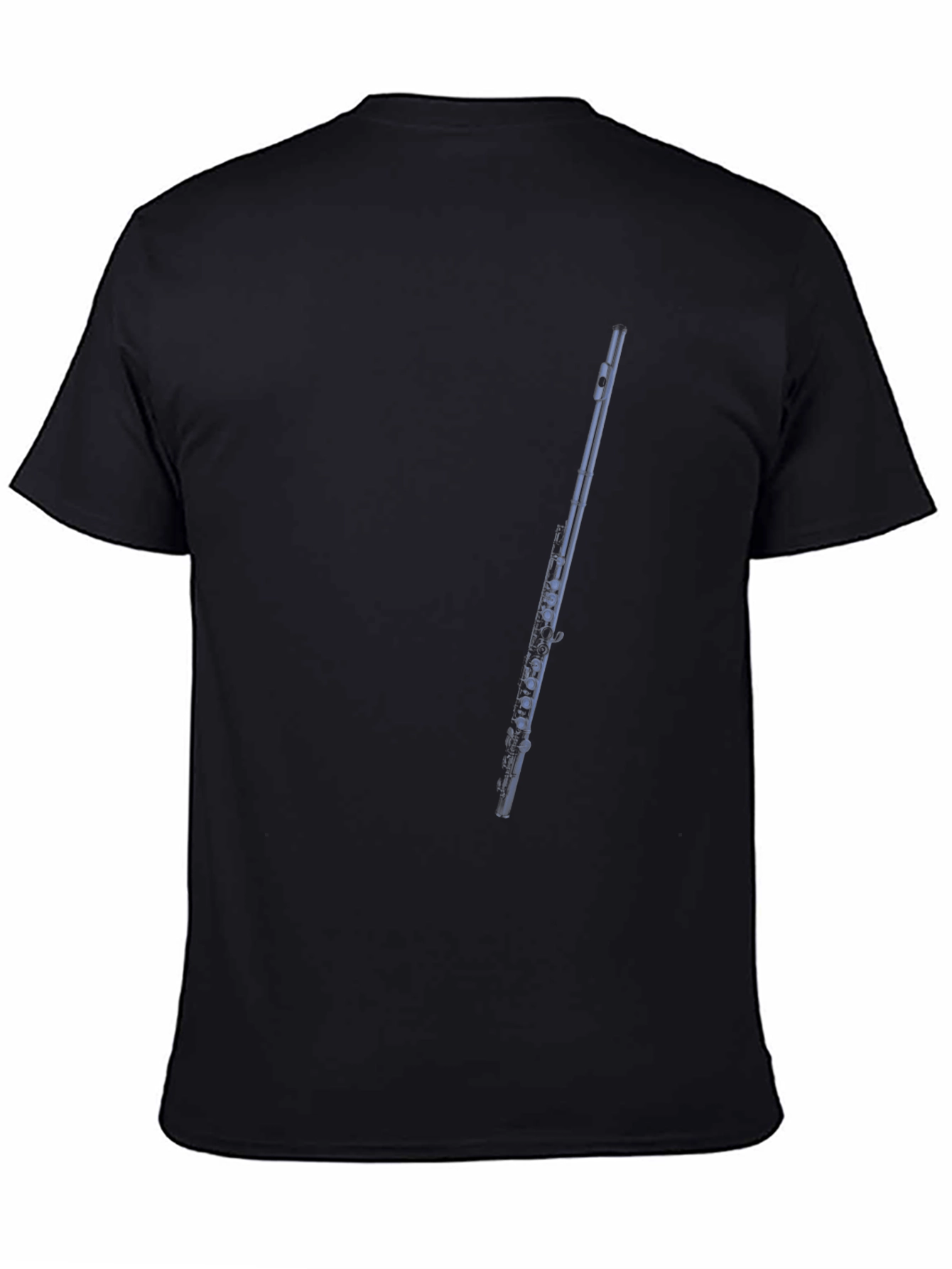 Flute Graphic Tee - Black Cotton T-Shirt