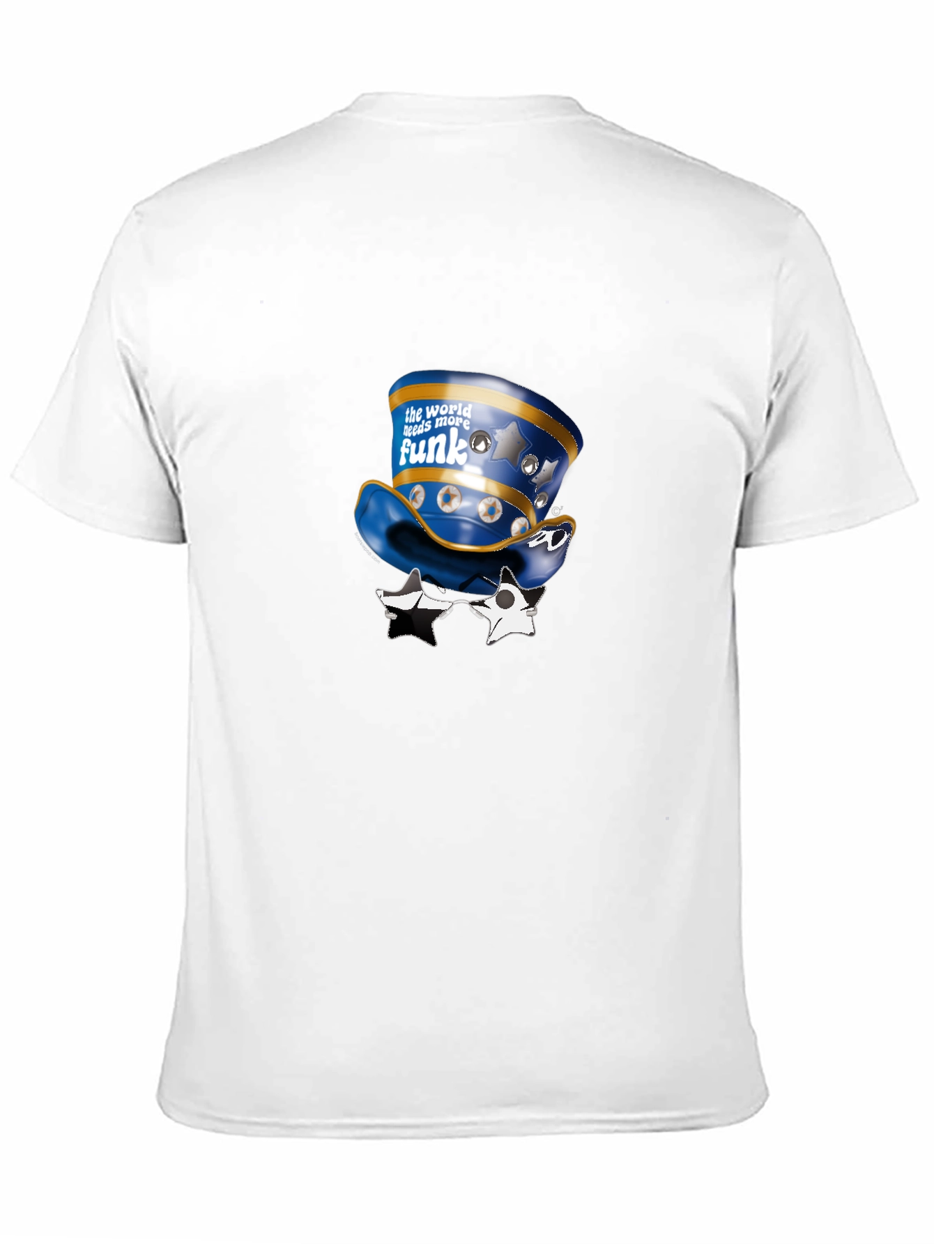 Funky Hat and Star Glasses Graphic T-Shirt