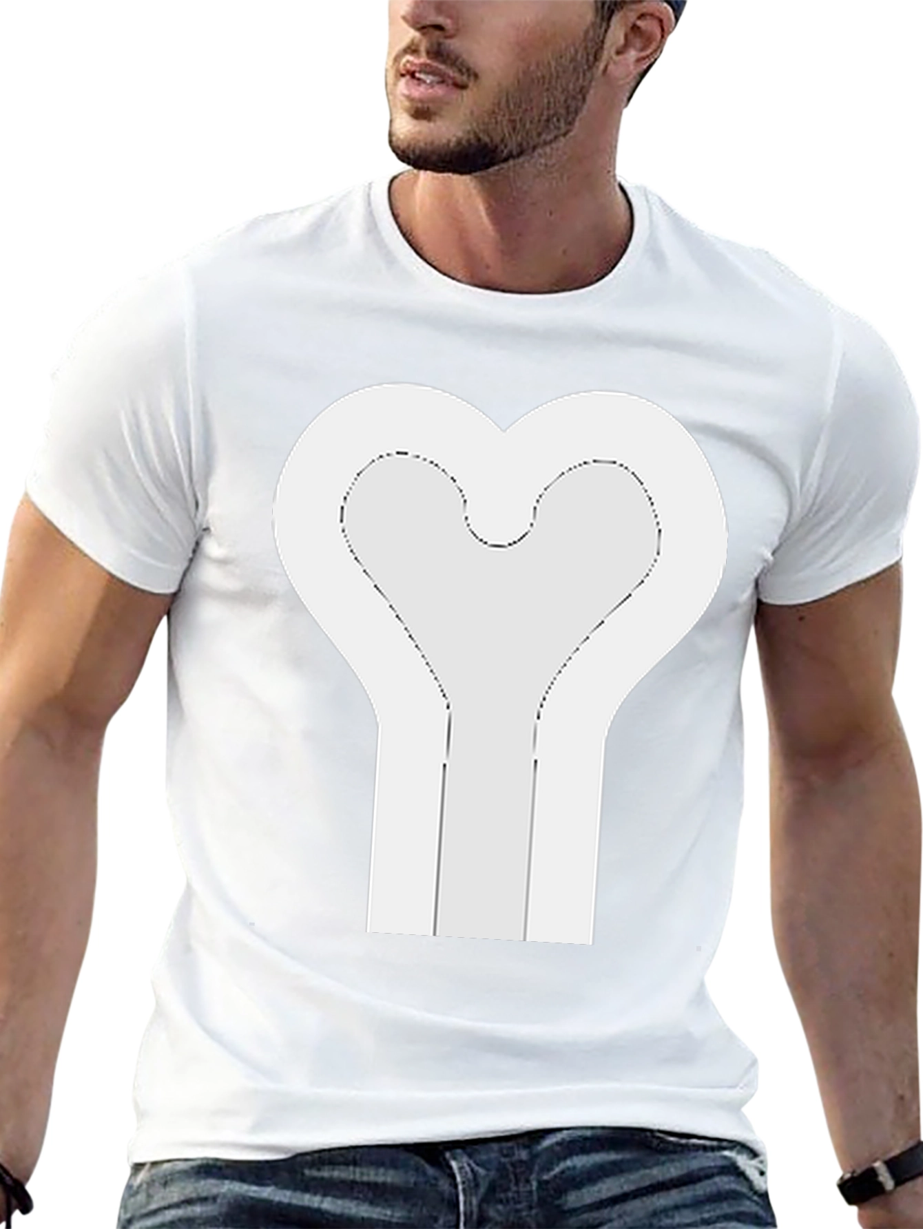 Heart Bone Graphic Tee - Unique Design