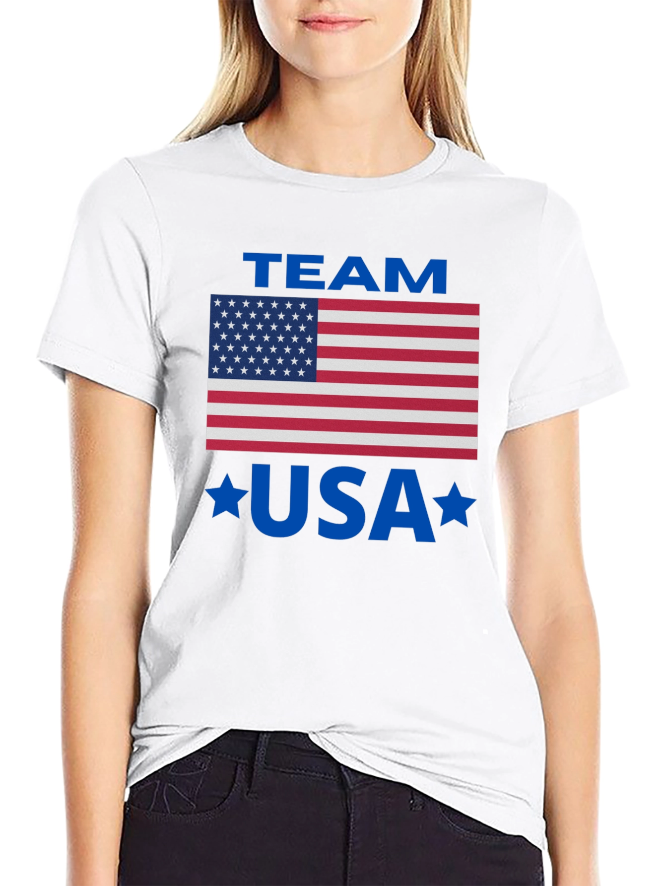 Team USA Graphic Tee - Patriotic American Flag Shirt