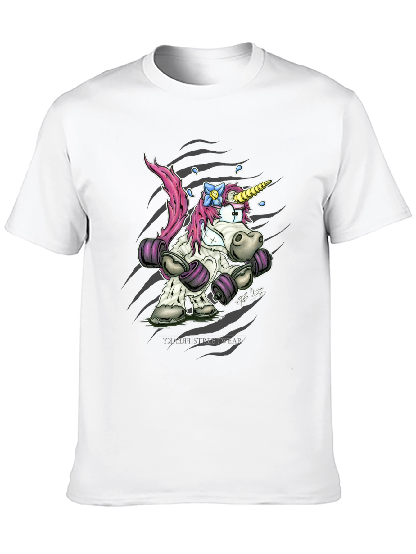 Unicorn Powerlifter Black T-Shirt