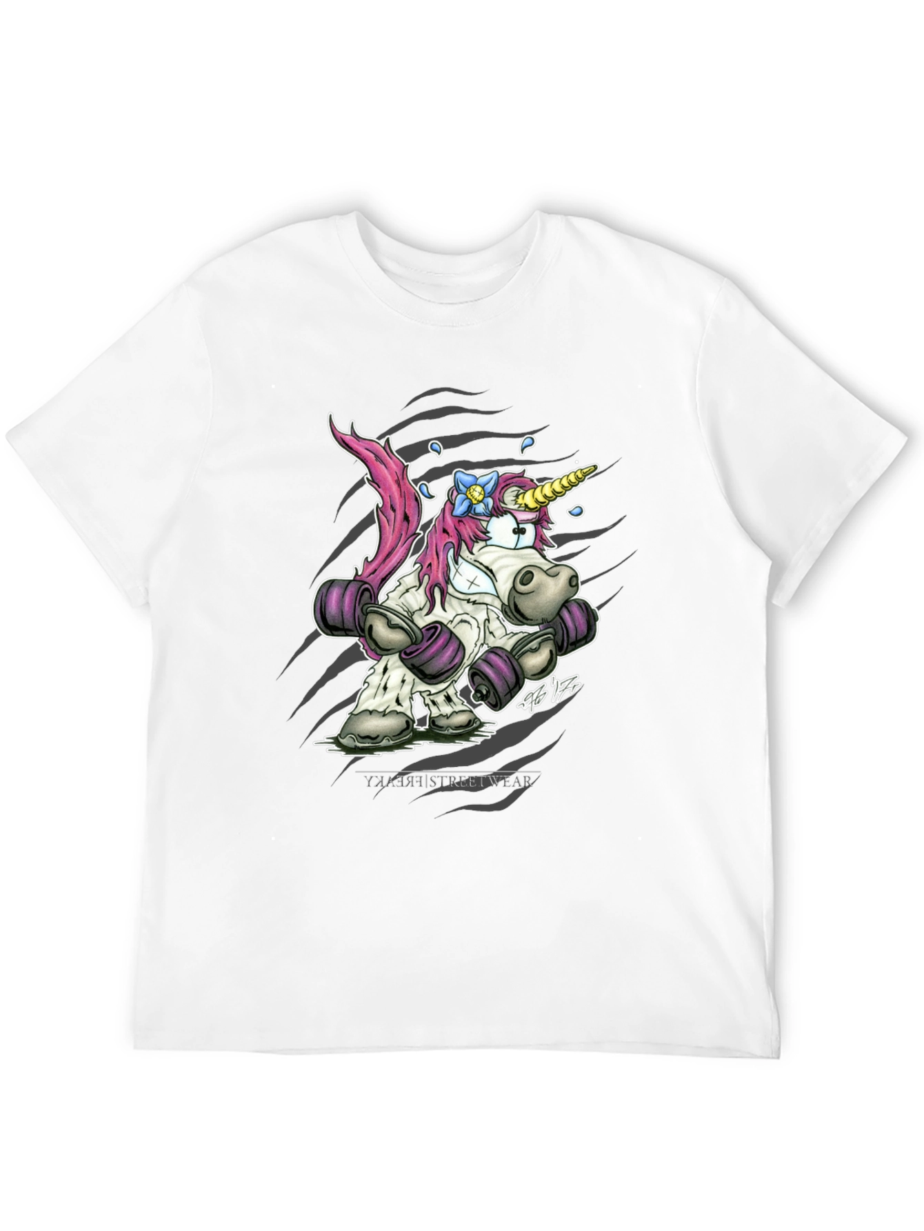 Unicorn Powerlifter Black T-Shirt
