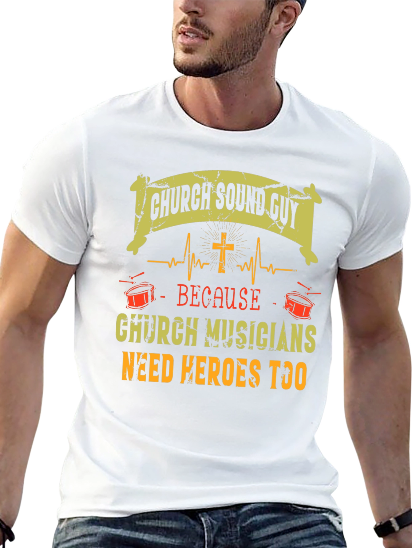 Church Sound Guy T-Shirt - Musicians Need Heroes Too