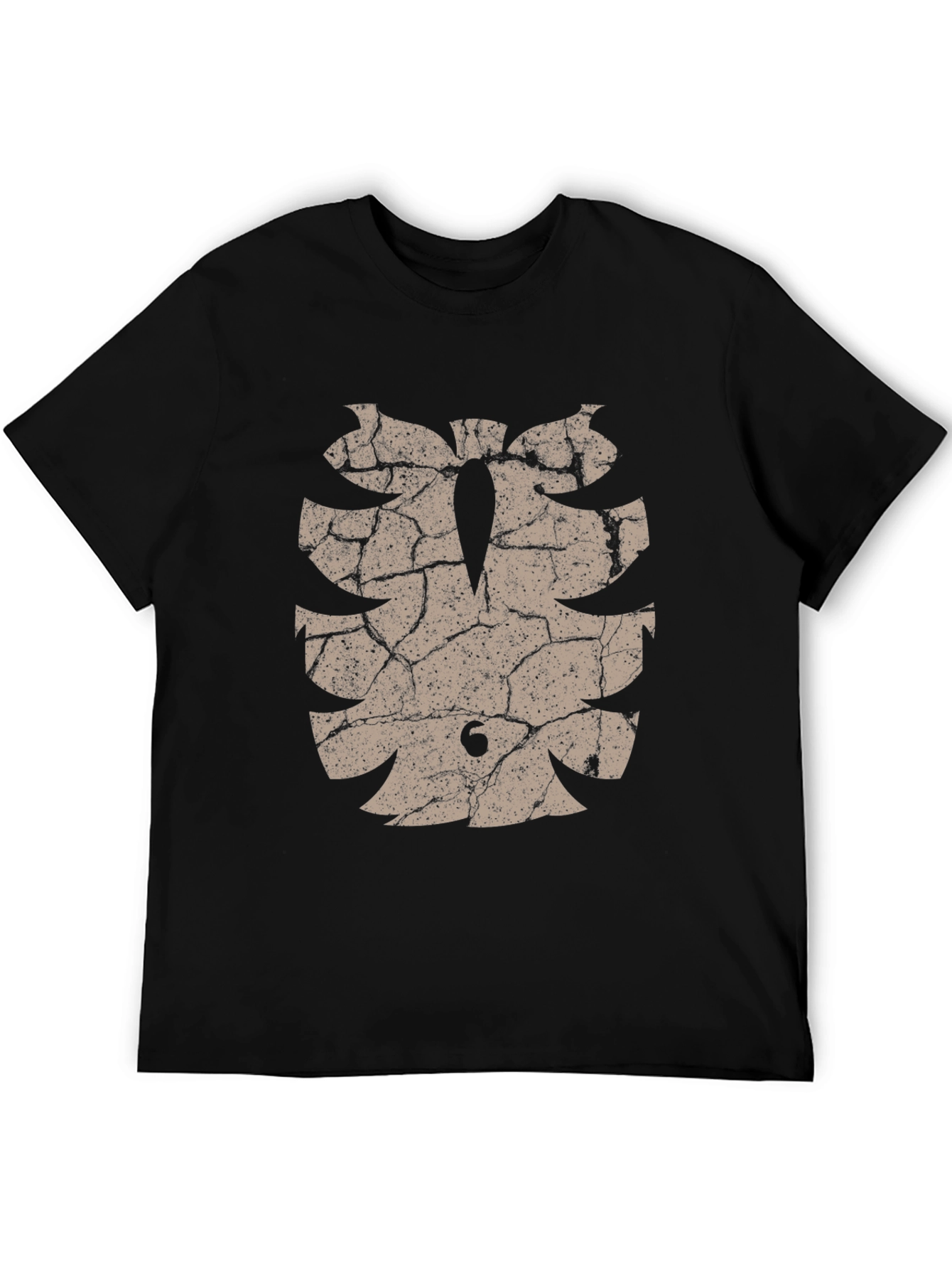 Cracked Monstera Leaf Graphic Tee - Distressed Style