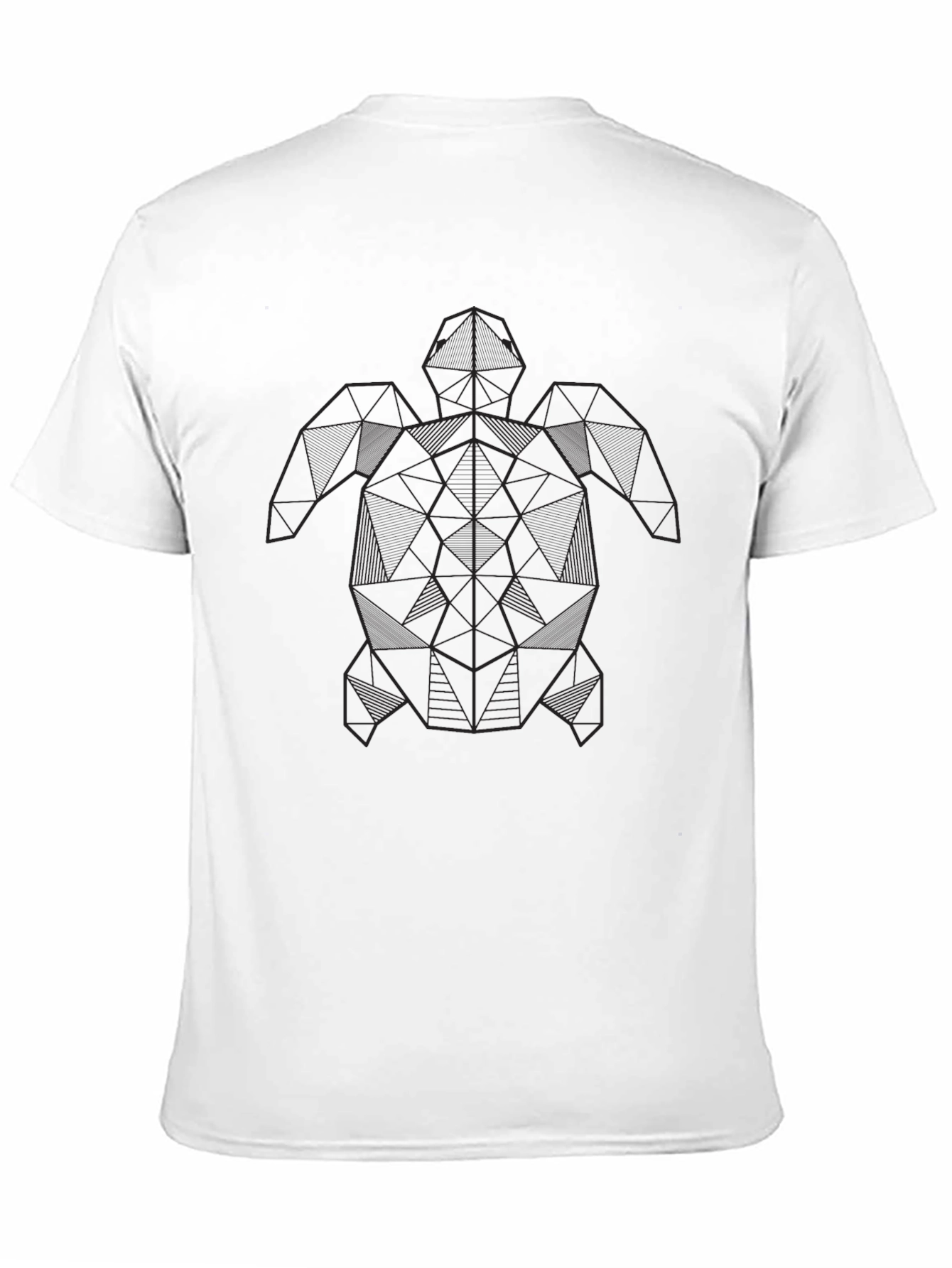 Geometric Turtle Graphic Tee - Black