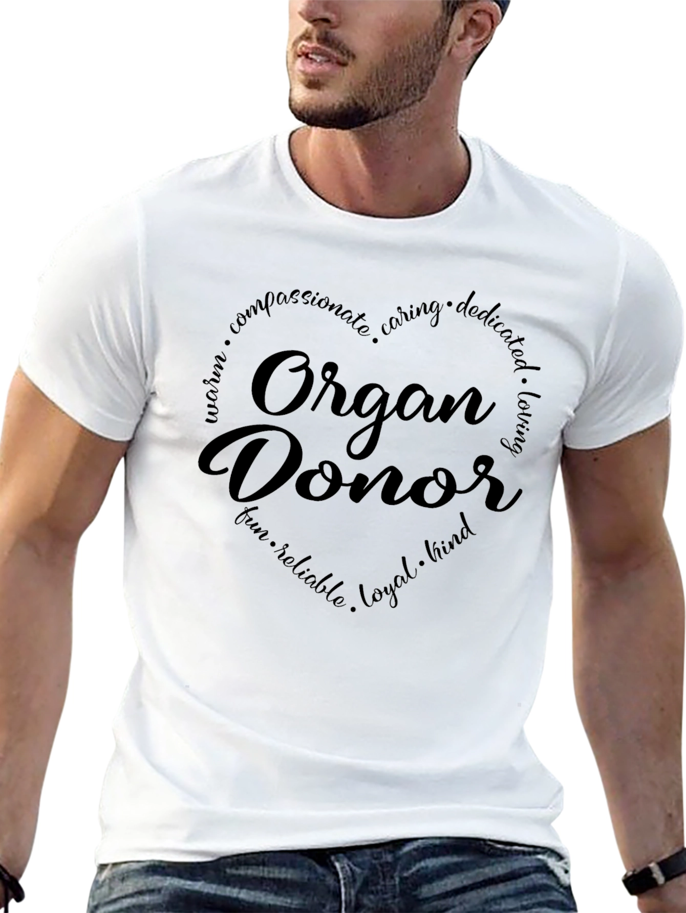 Organ Donor Heart Graphic T-Shirt