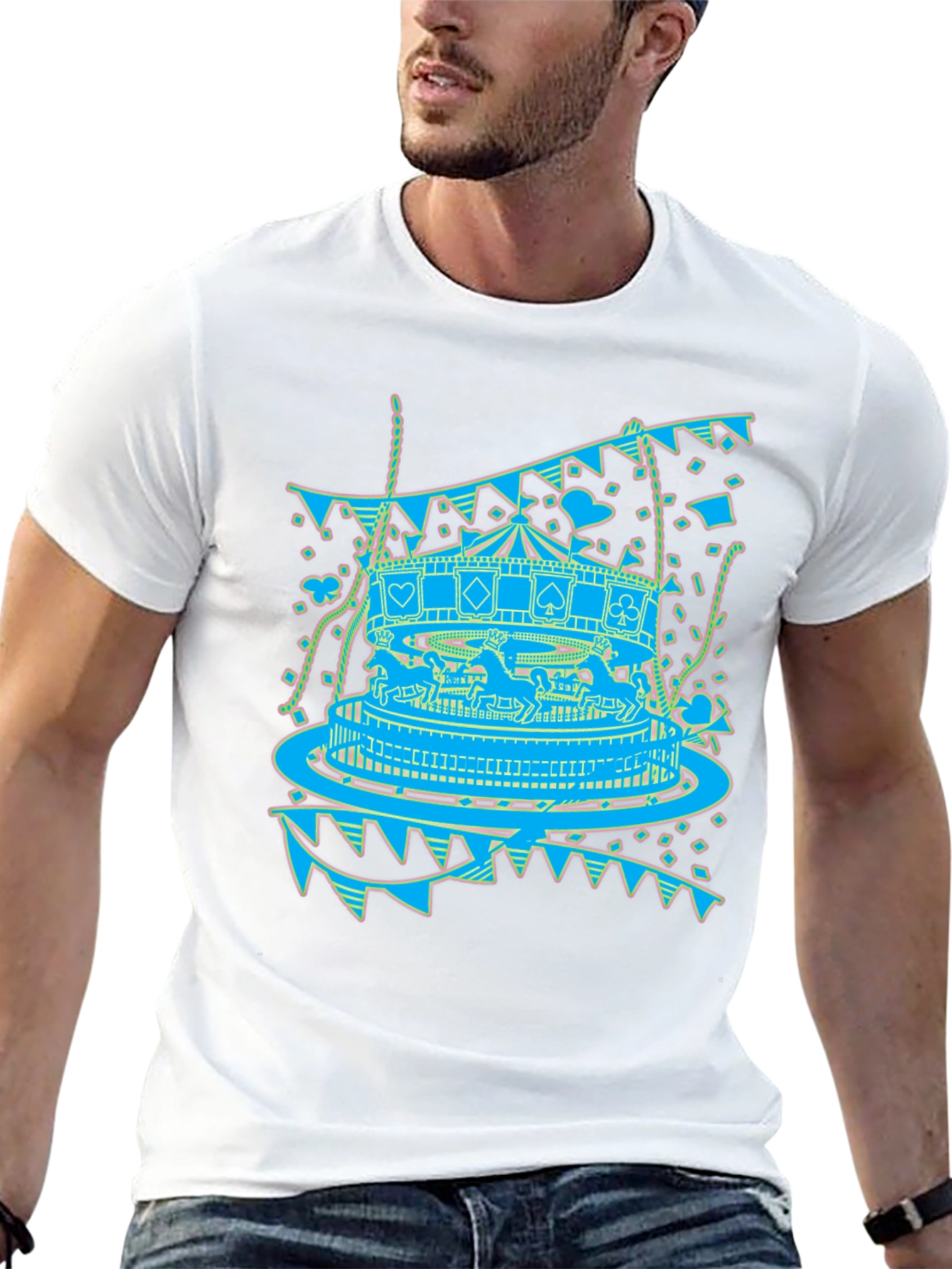 Carousel Print Graphic Tee
