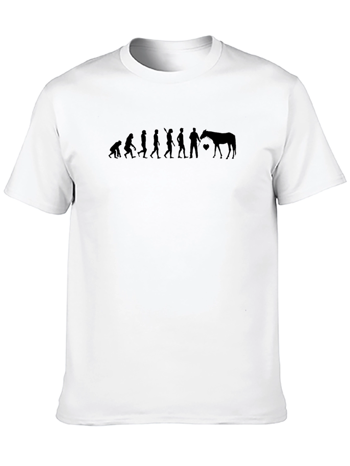 Evolution of Horse Lover T-Shirt - Black