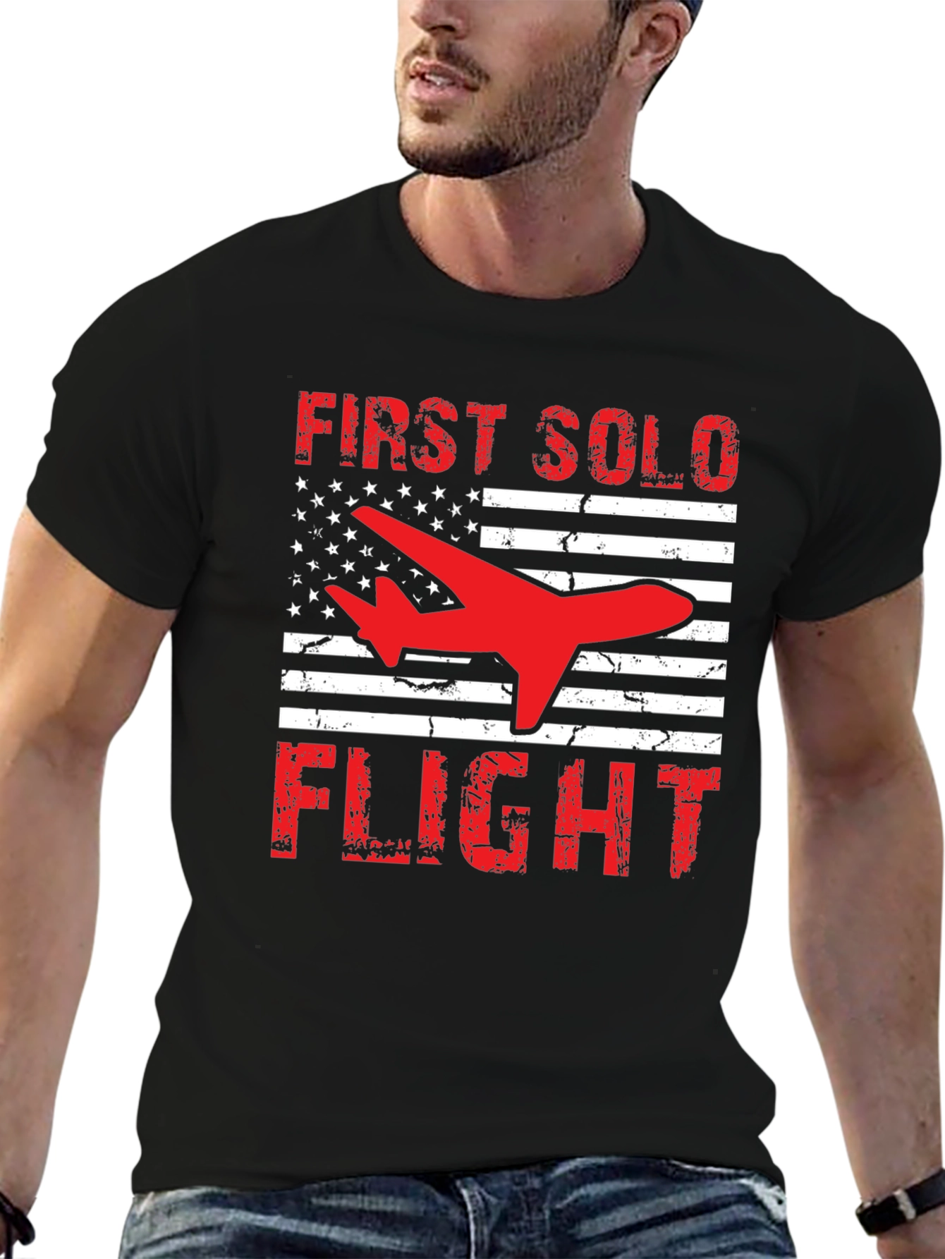 First Solo Flight Patriotic T-Shirt