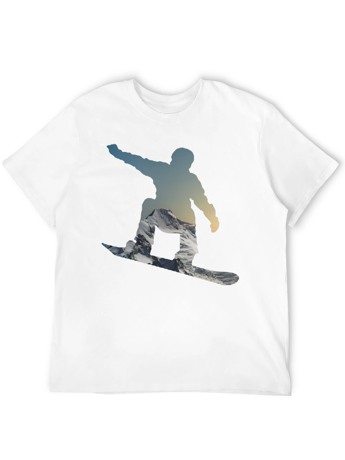 Snowboarder Silhouette Graphic Tee - Cool Black Shirt