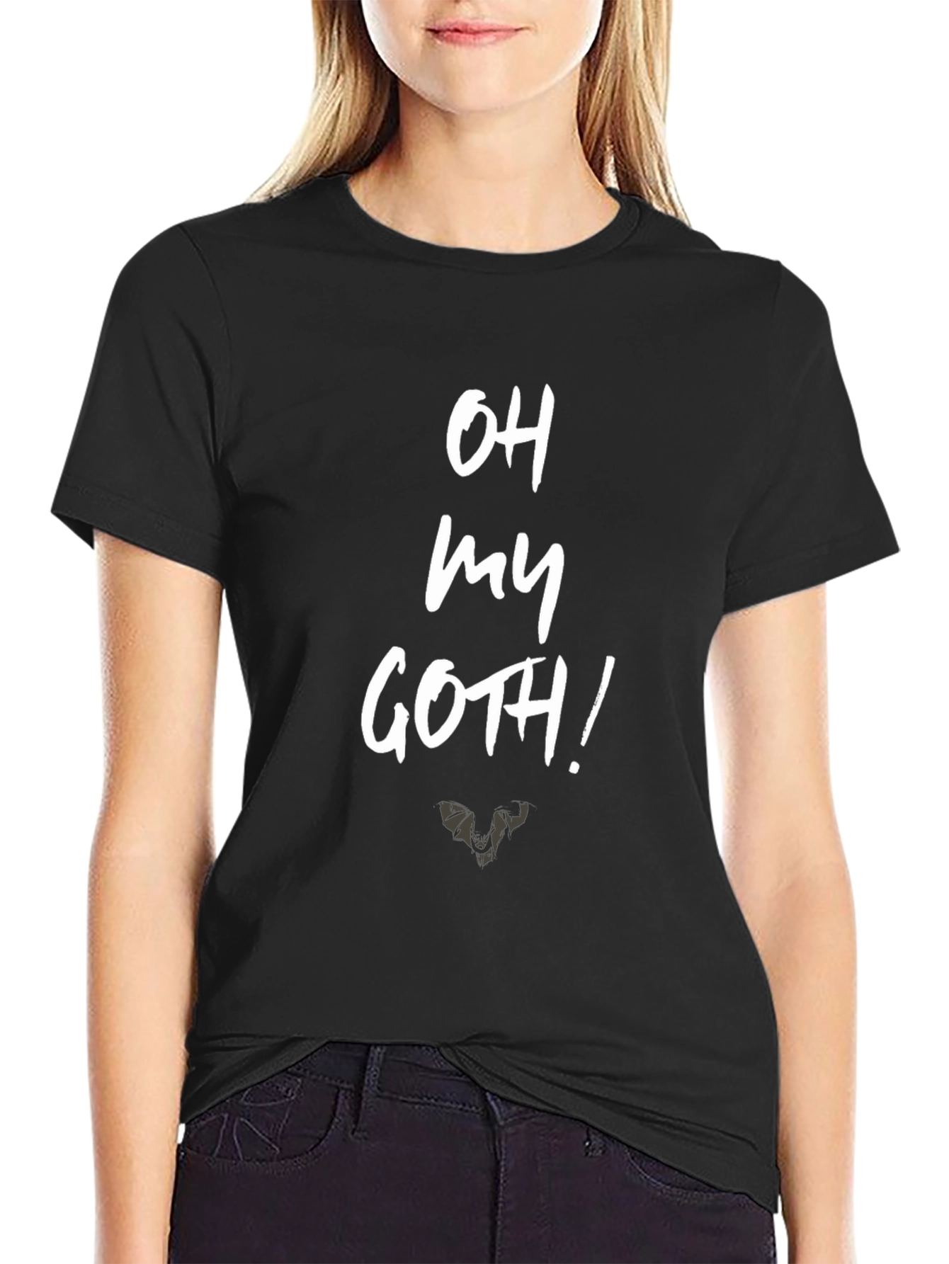 Oh My Goth! Graphic Print Black T-Shirt