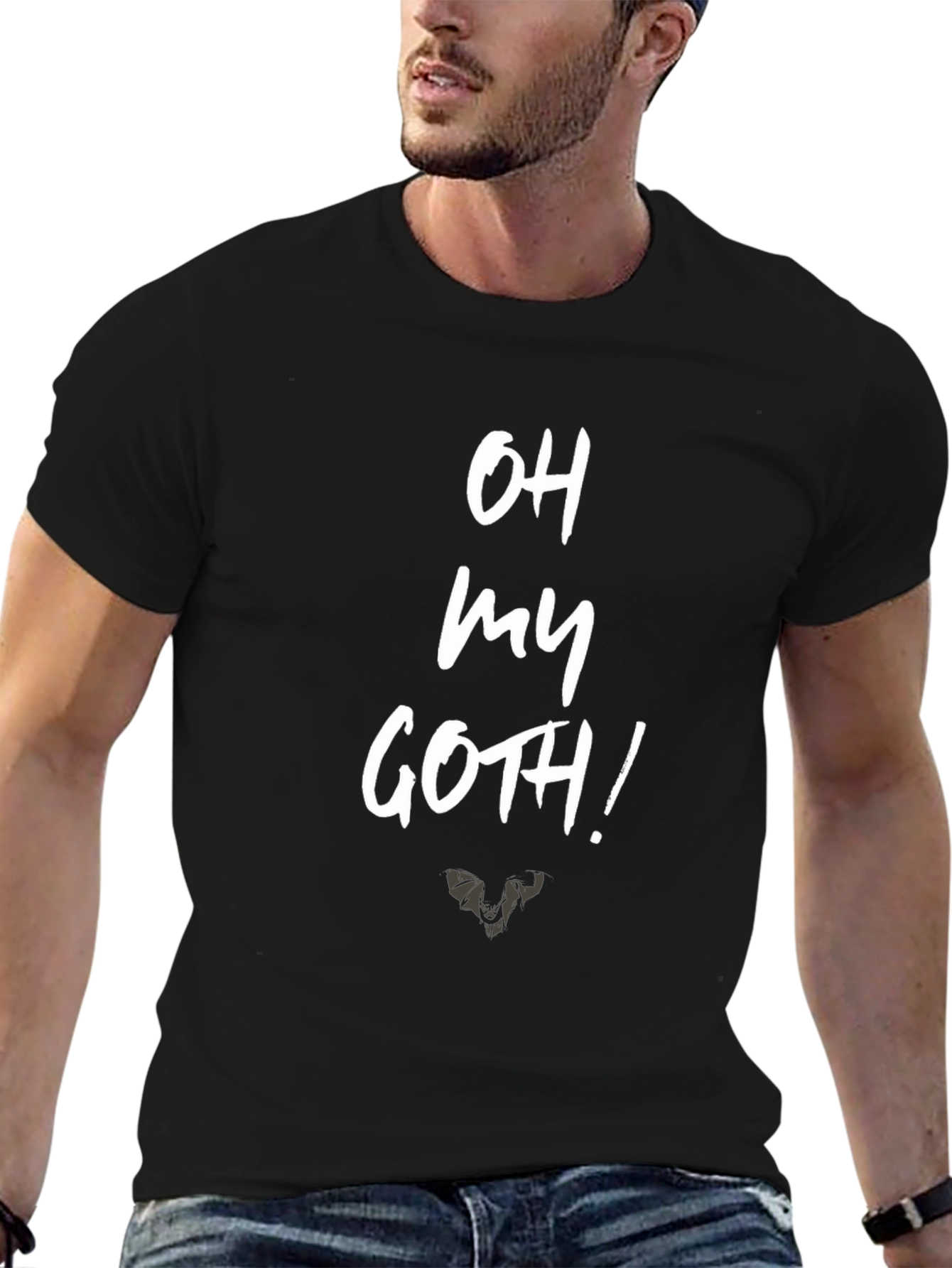 Oh My Goth! Graphic Print Black T-Shirt