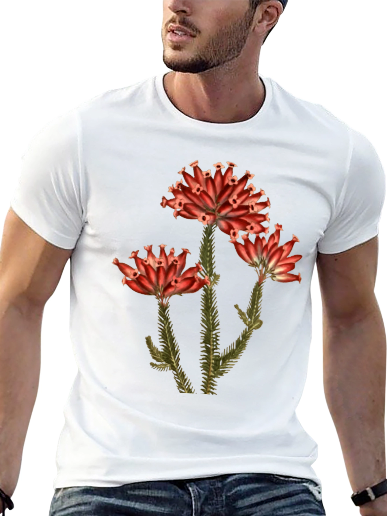 Botanical Print Tee - Unique Floral Design