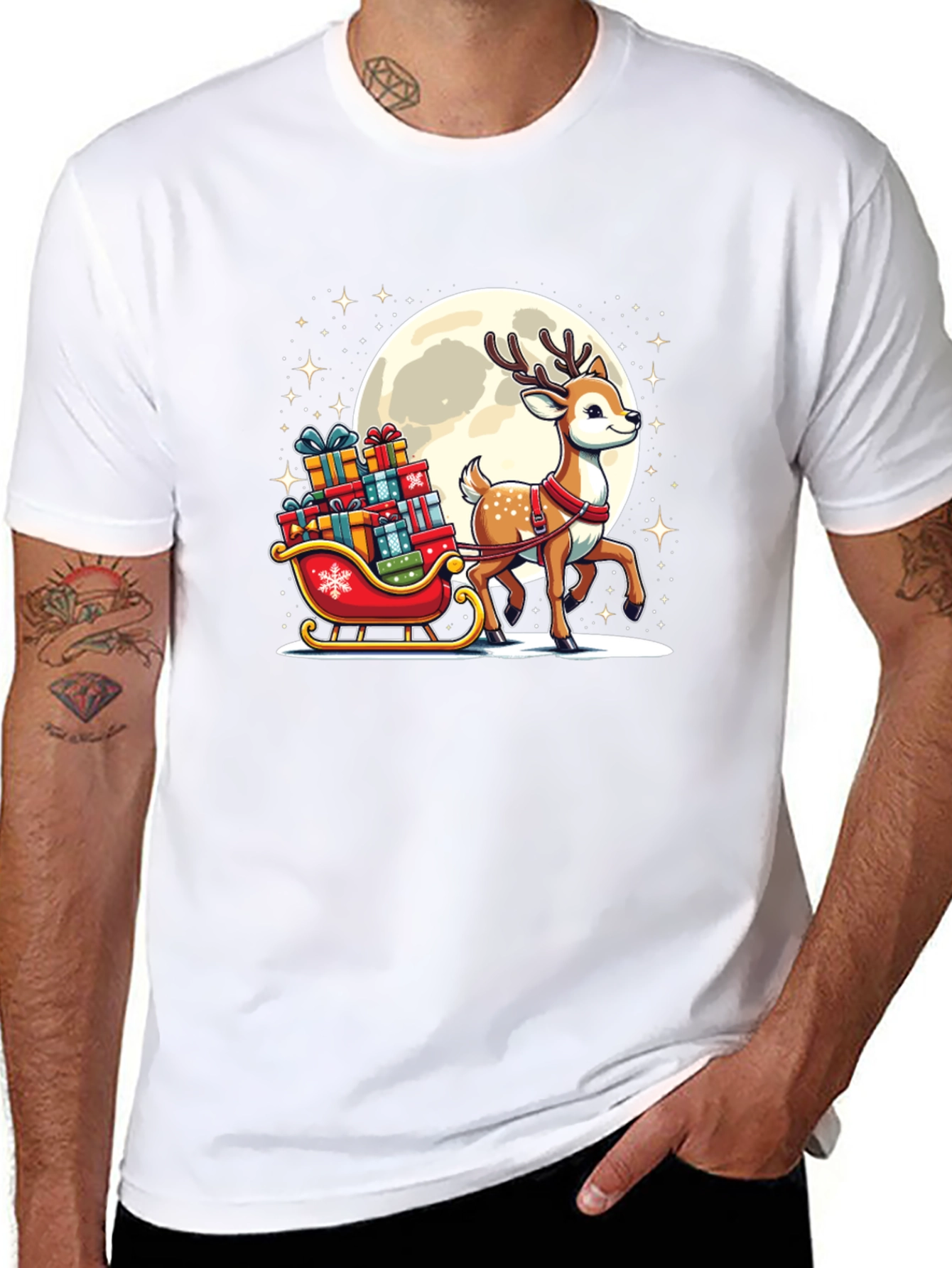 Festive Reindeer Christmas T-Shirt