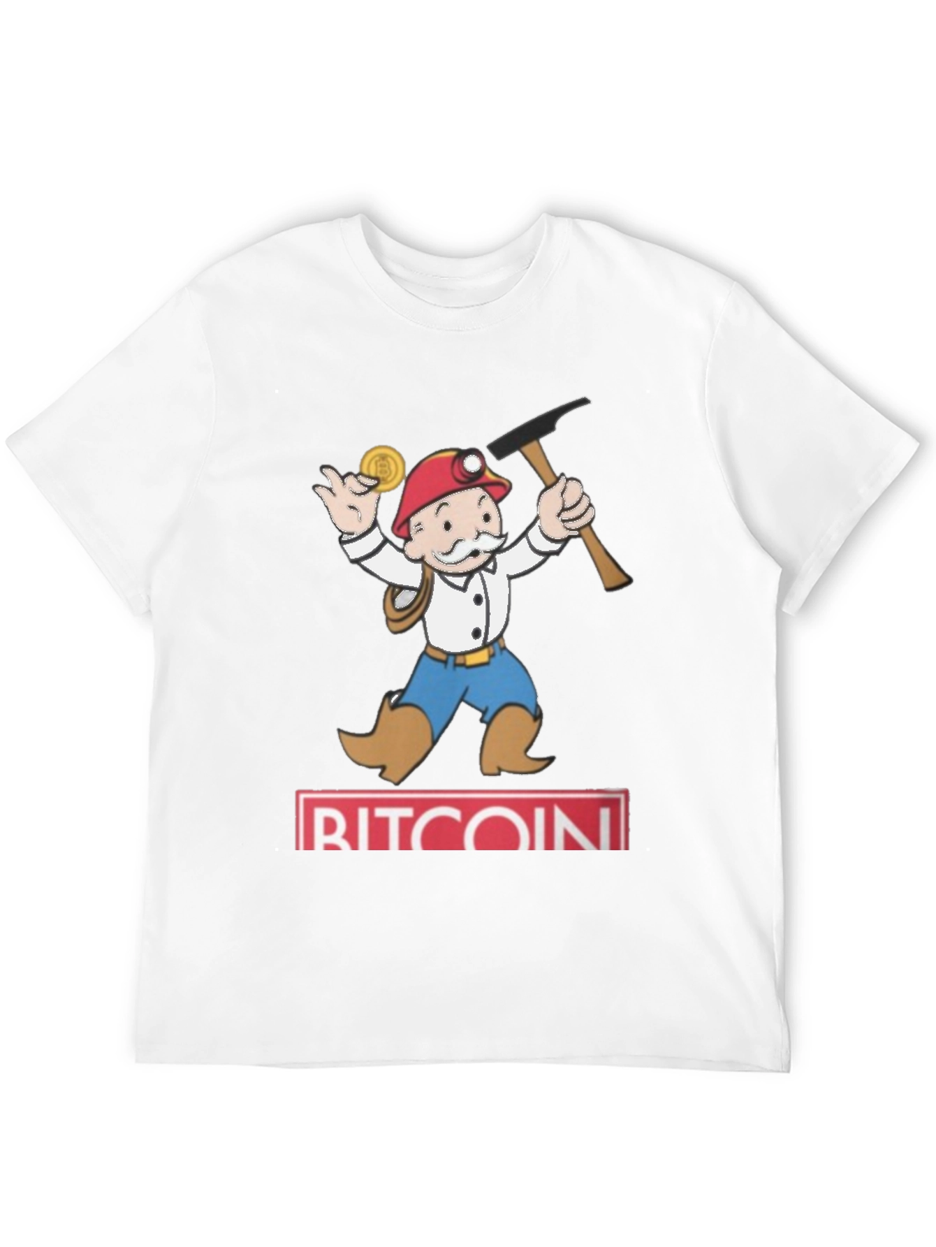Bitcoin Miner Cartoon Graphic Tee