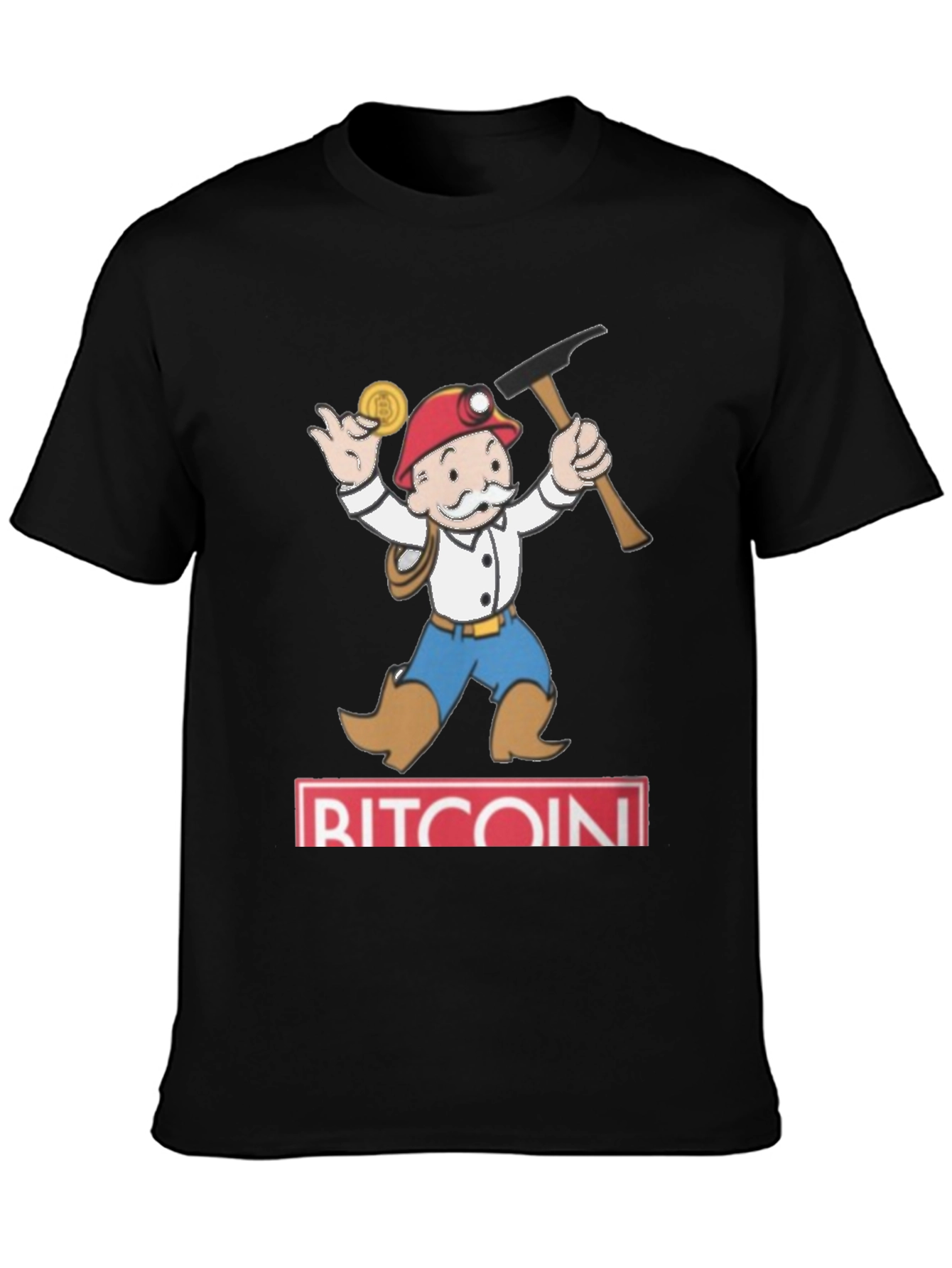 Bitcoin Miner Cartoon Graphic Tee