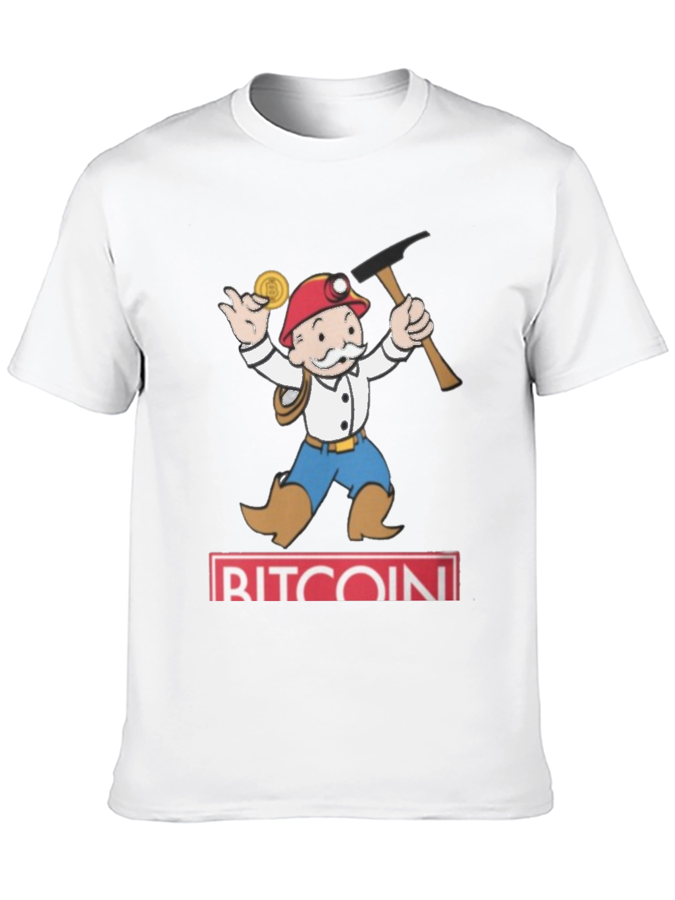 Bitcoin Miner Cartoon Graphic Tee
