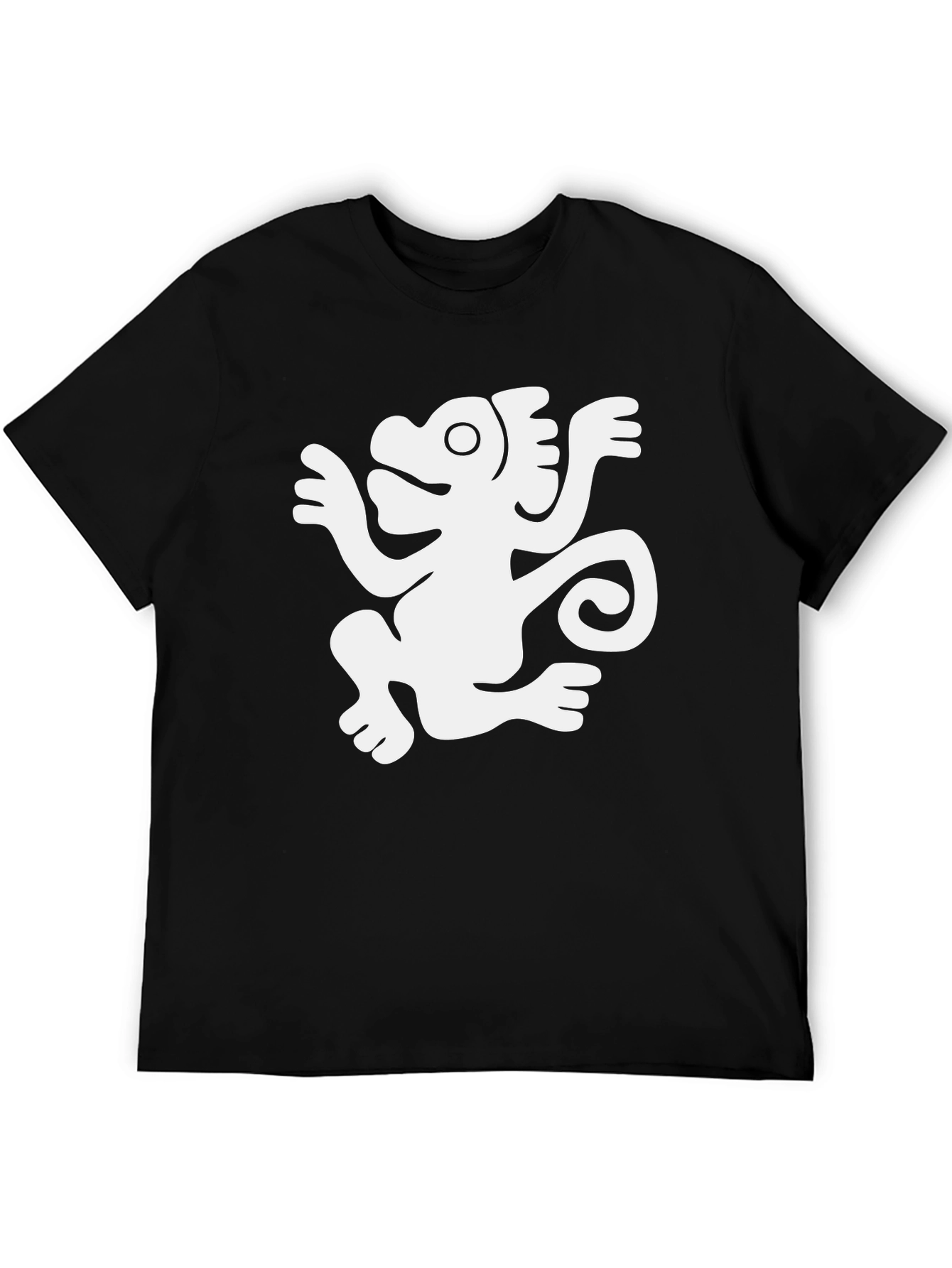 Aztec Monkey Graphic T-Shirt - Black
