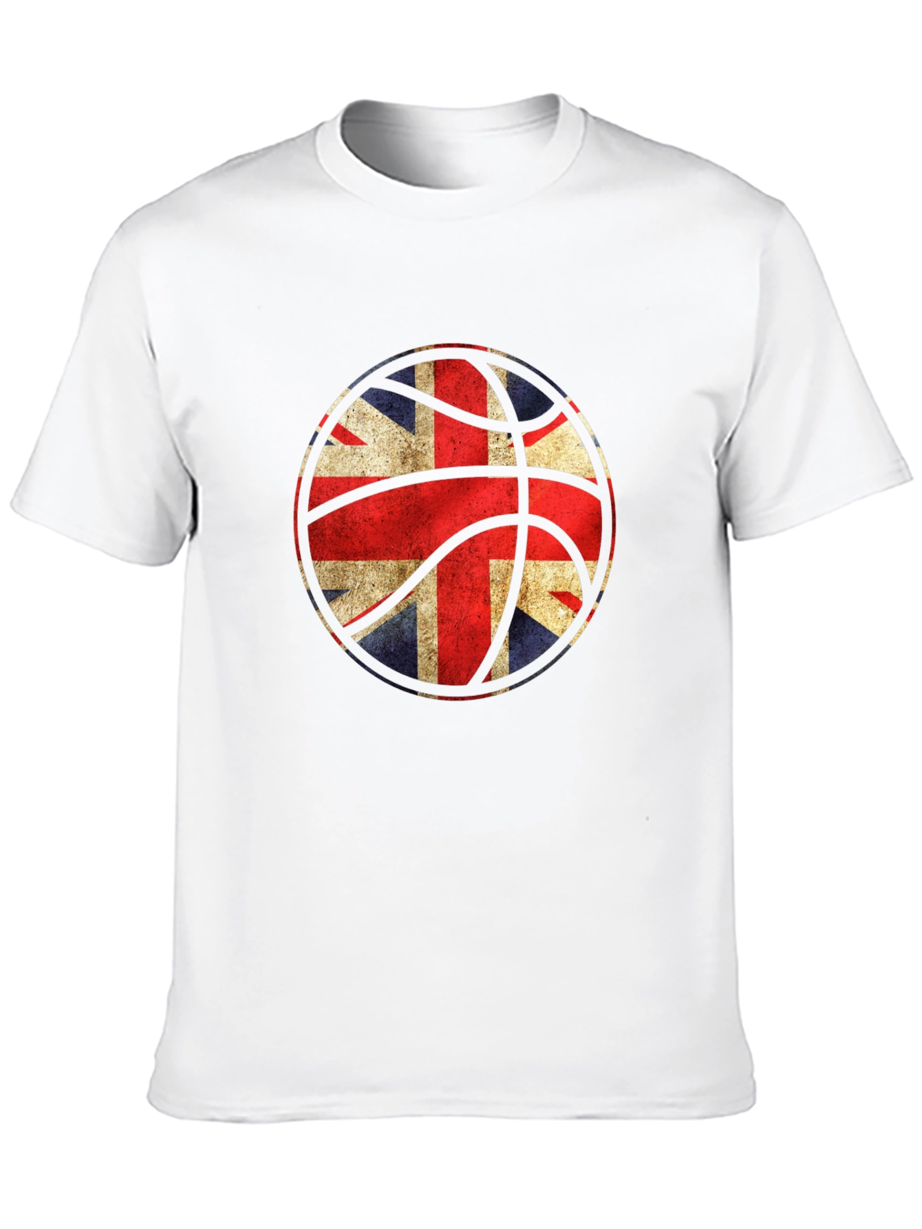 UK Flag Basketball Graphic Black T-Shirt