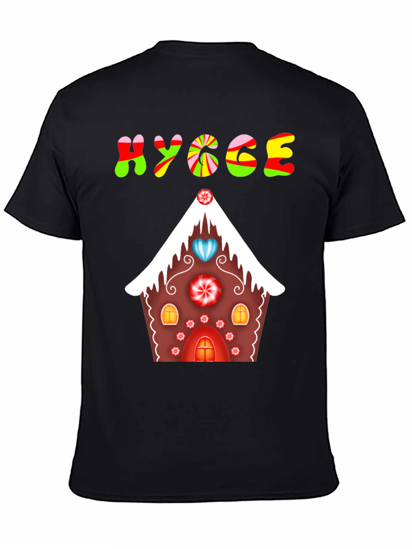 Hygge Gingerbread House Graphic Tee - Festive Comfort