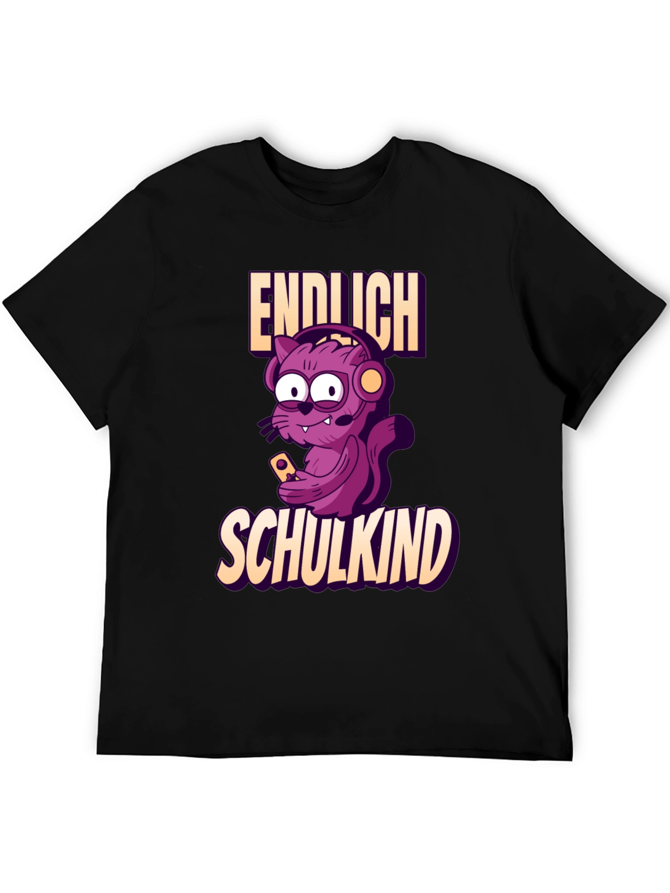 Funny Gamer Cat Endlich Schulkind T-Shirt