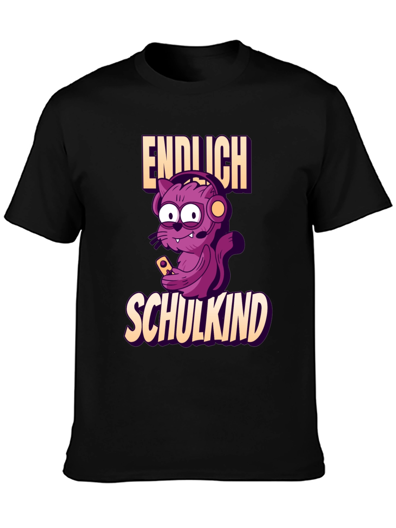 Funny Gamer Cat Endlich Schulkind T-Shirt