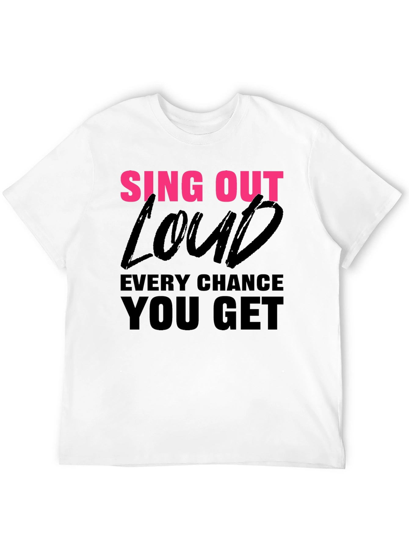 Sing Out Loud T-Shirt - Black Graphic Tee
