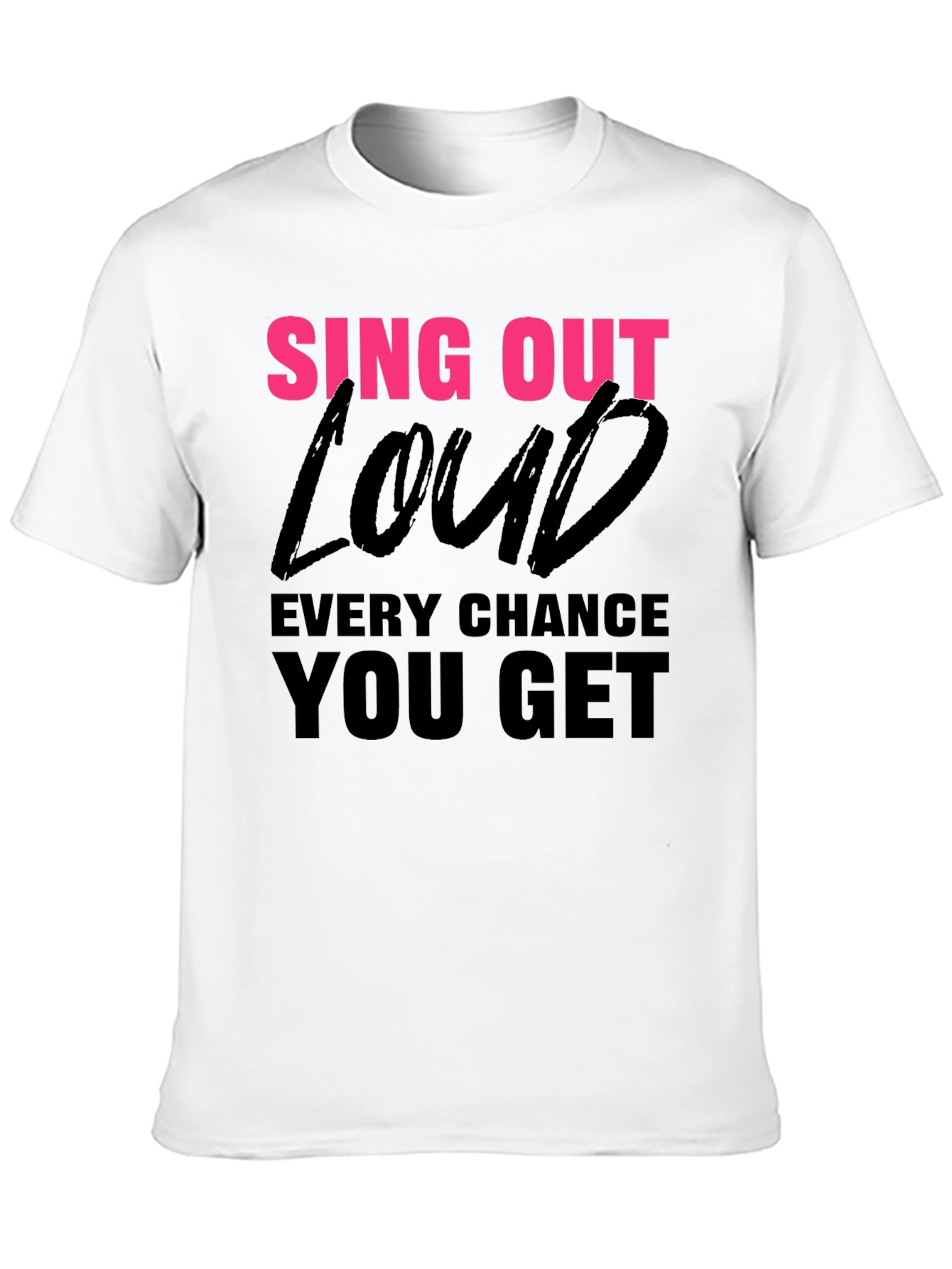 Sing Out Loud T-Shirt - Black Graphic Tee