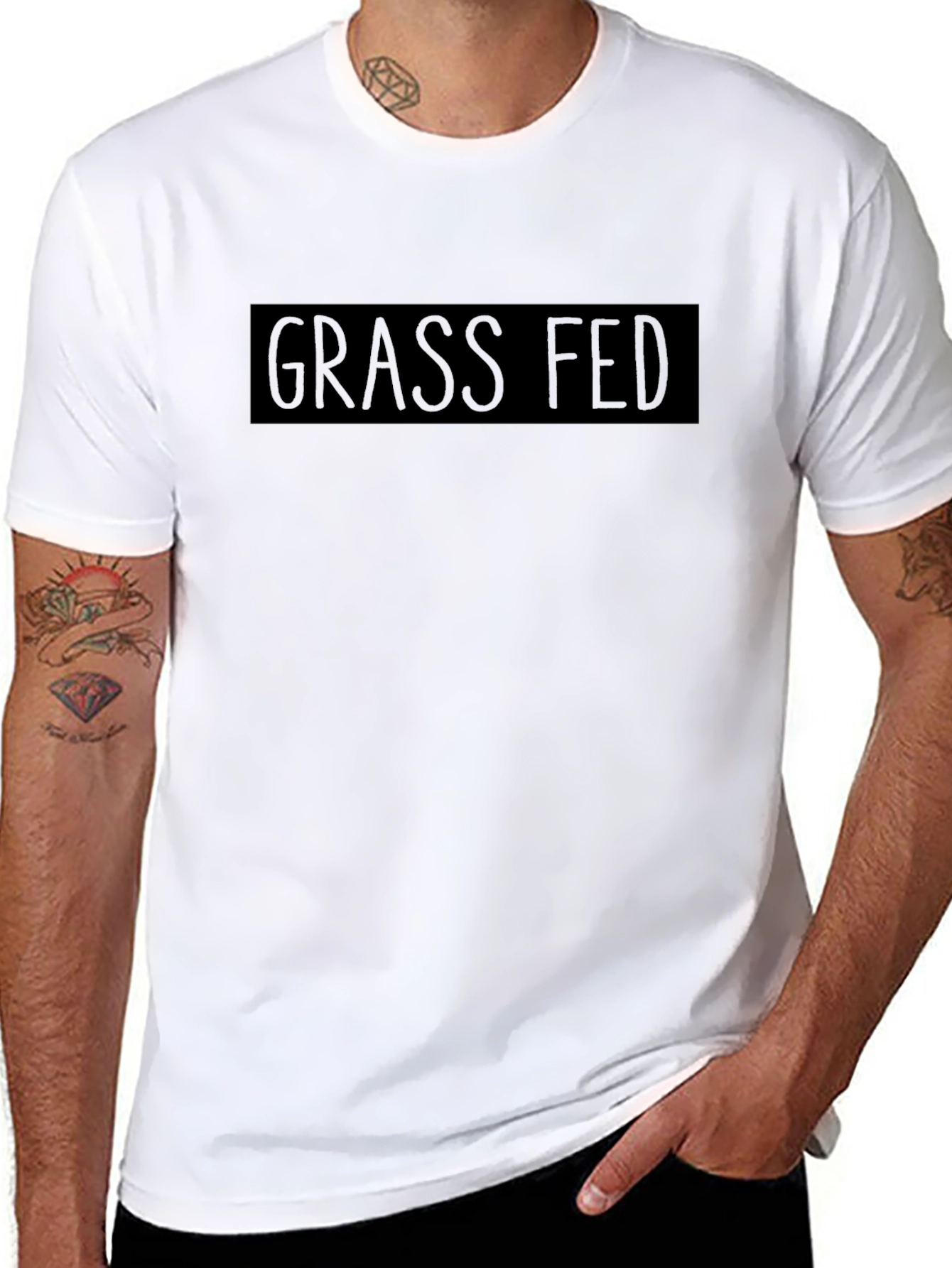 Grass Fed Black T-Shirt - Premium Quality Cotton