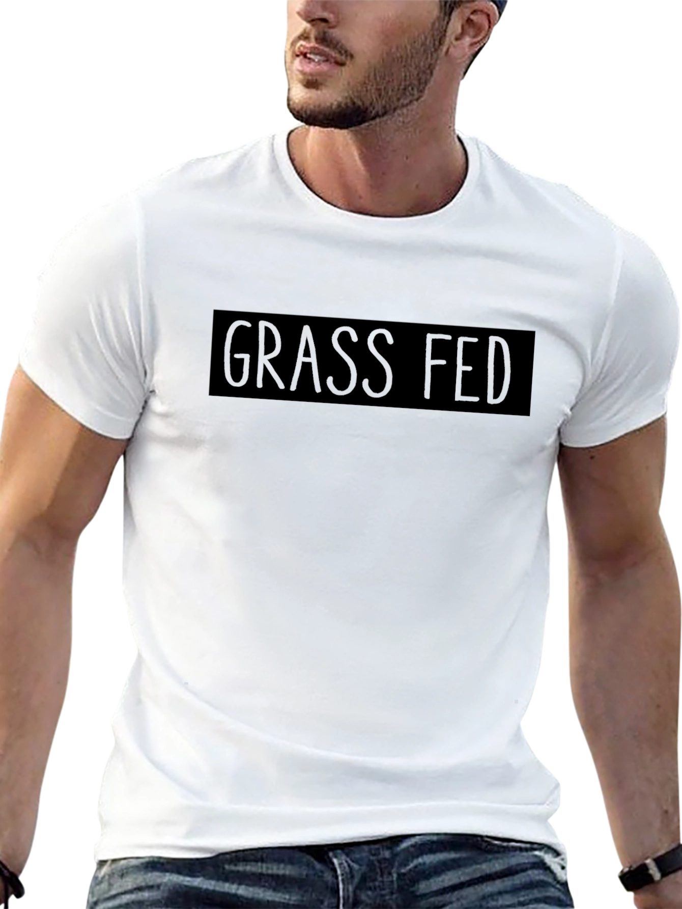 Grass Fed Black T-Shirt - Premium Quality Cotton