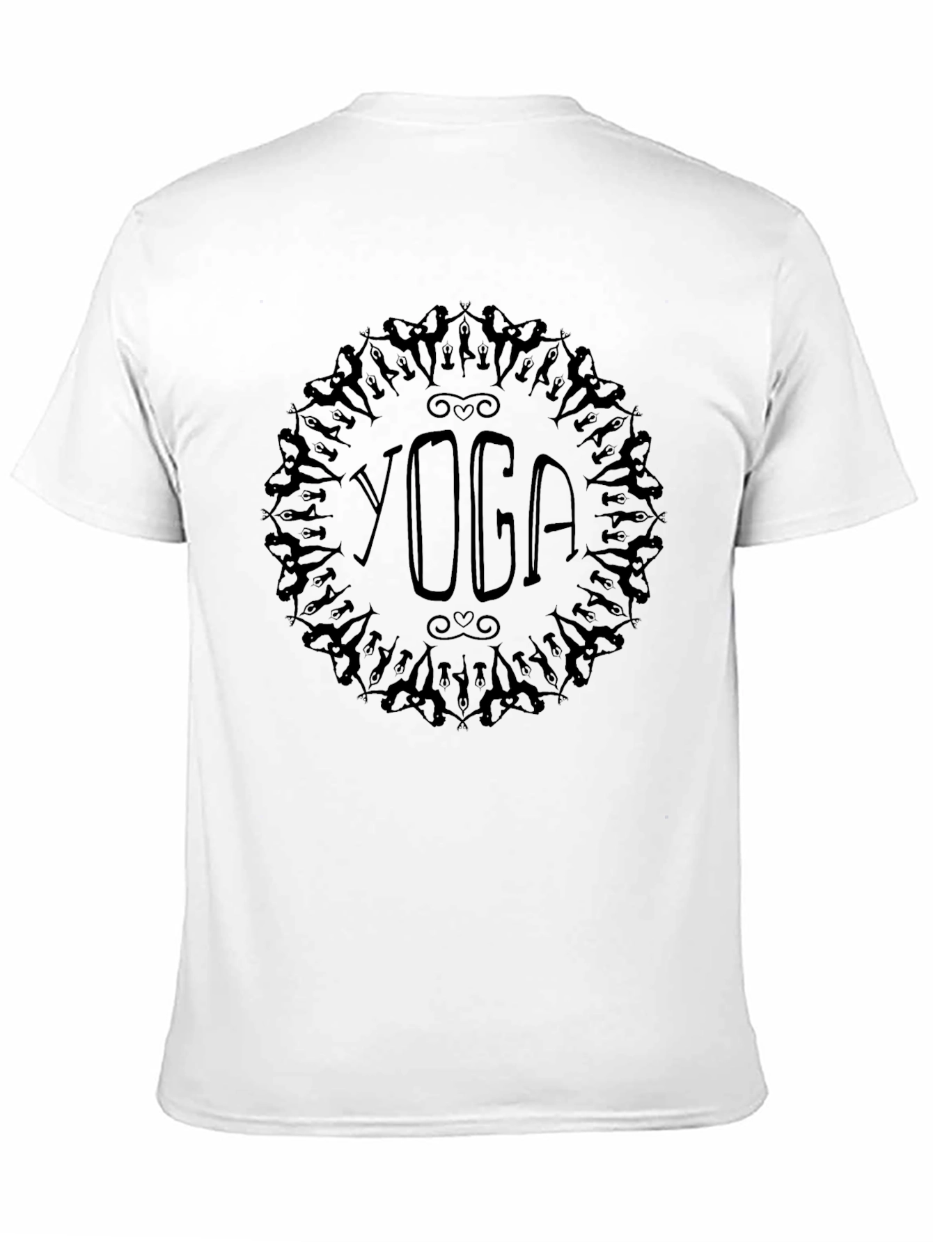 Yoga Graphic Tee - Black Cotton Blend