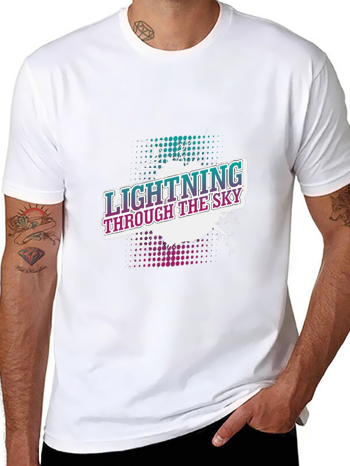 Lightning Through the Sky Graphic Tee - Black
