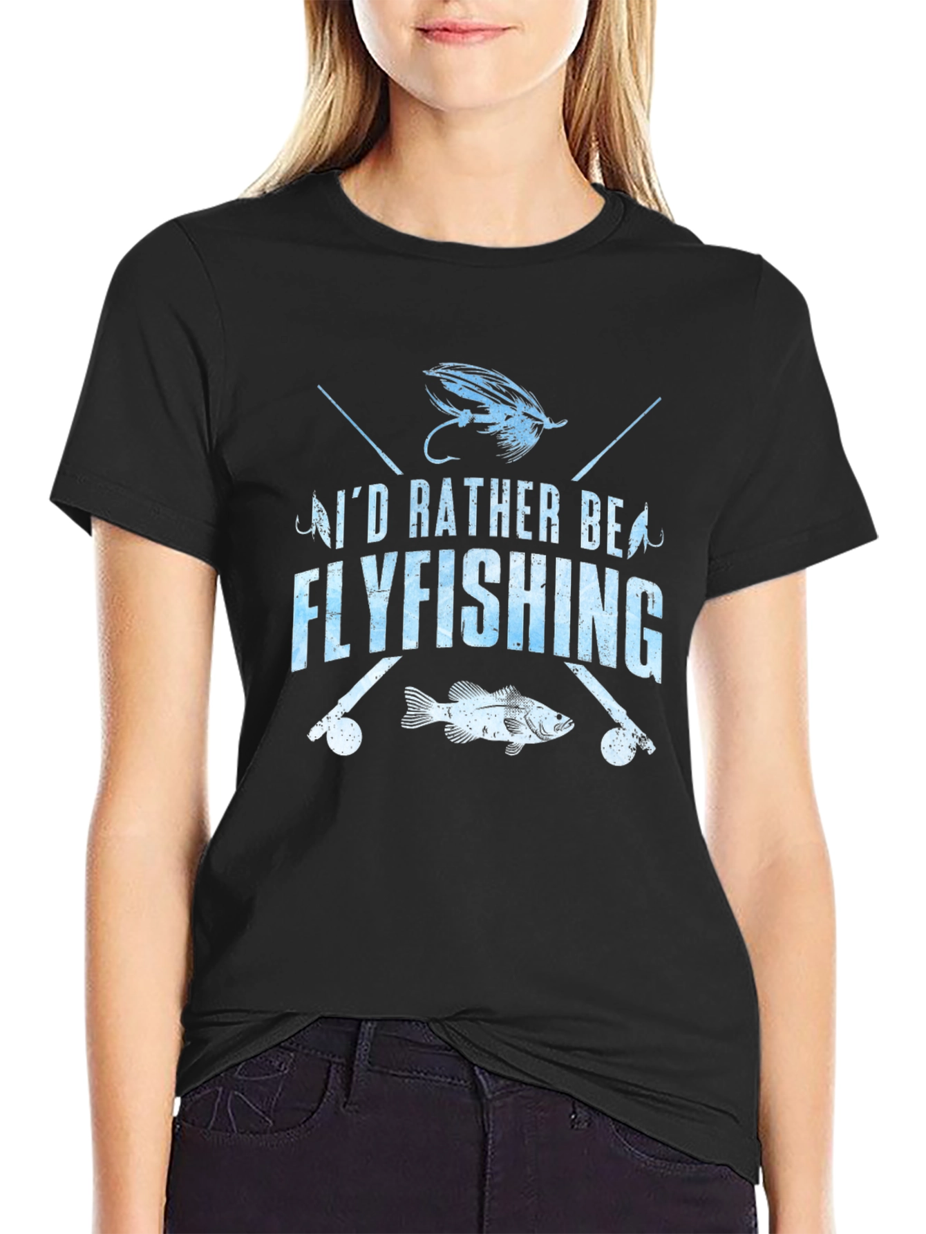 Fly Fishing T-Shirt - Id Rather Be Flyfishing