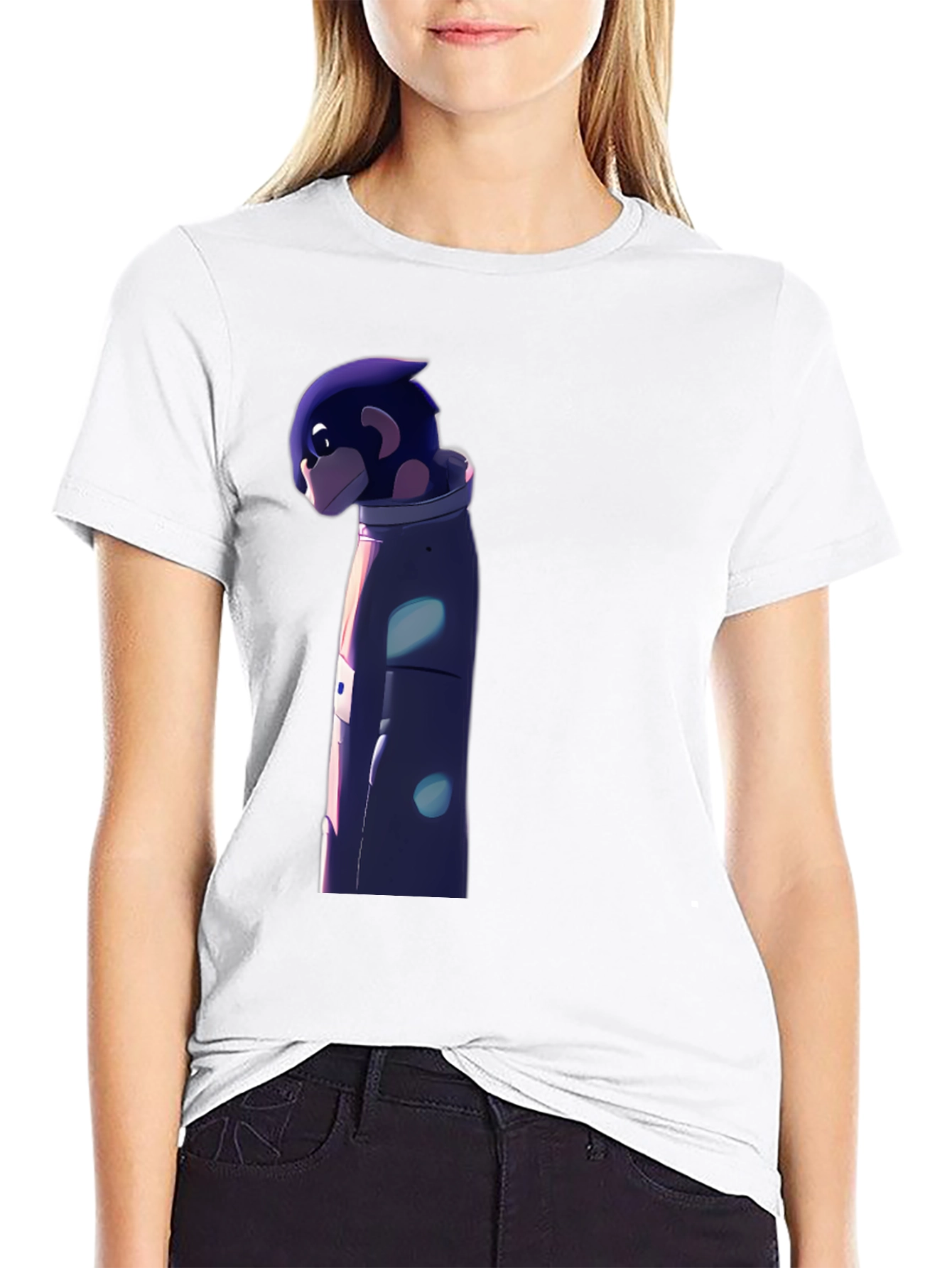 Astronaut Character Graphic Black T-Shirt