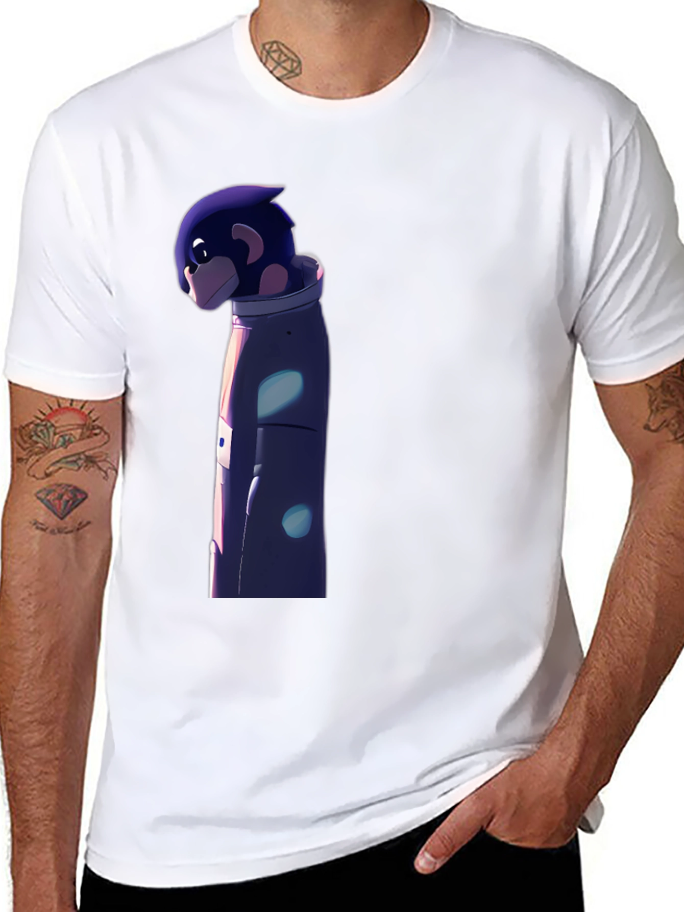 Astronaut Character Graphic Black T-Shirt