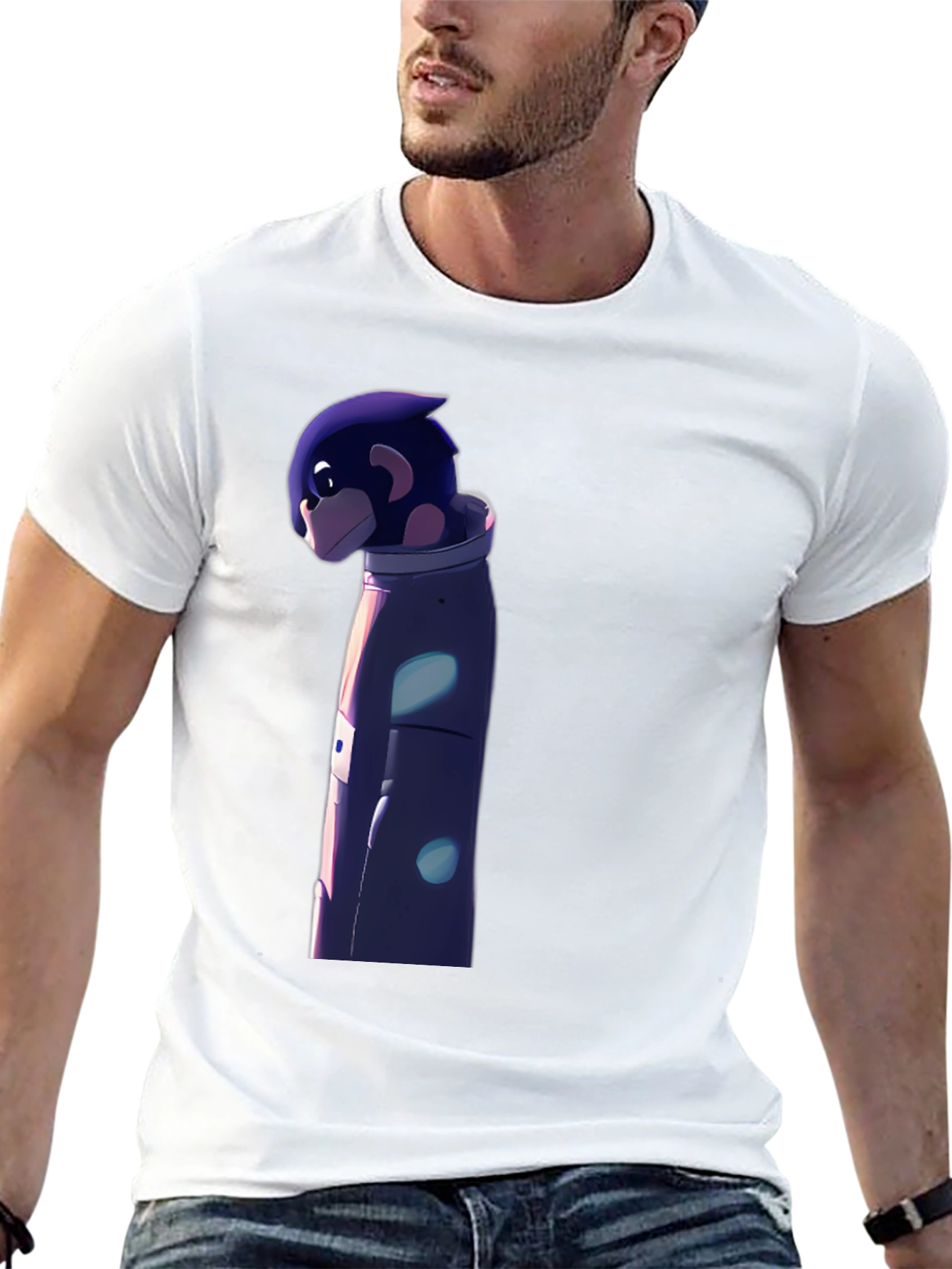 Astronaut Character Graphic Black T-Shirt