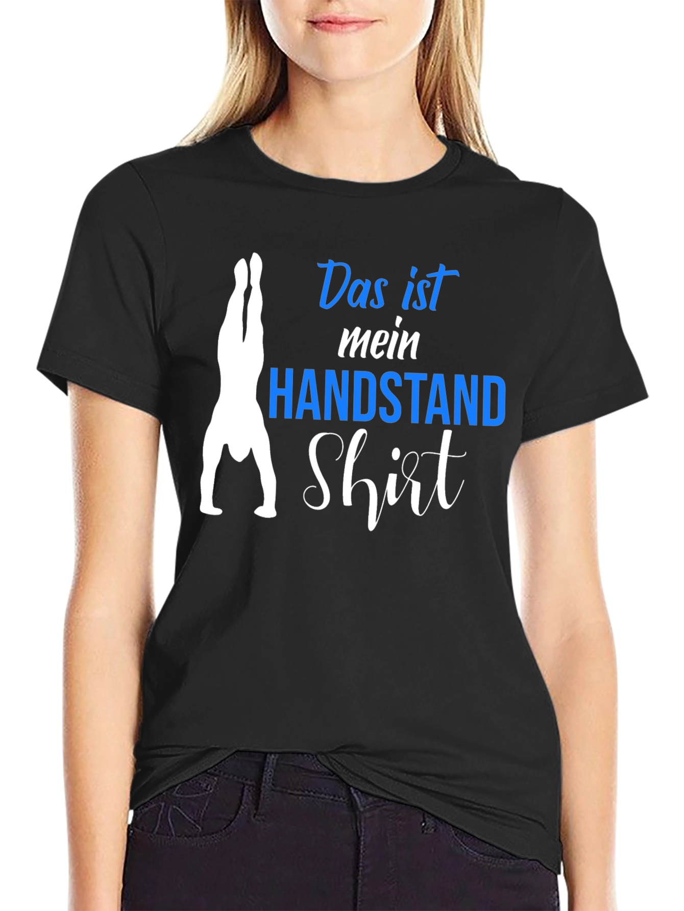 Handstand Shirt - Mens Black Graphic Tee