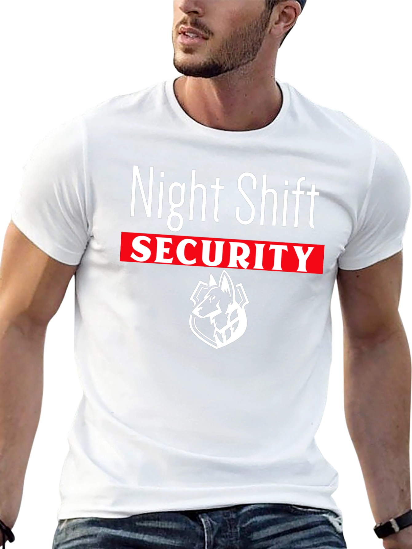 Night Shift Security T-Shirt - Guard Dog Design