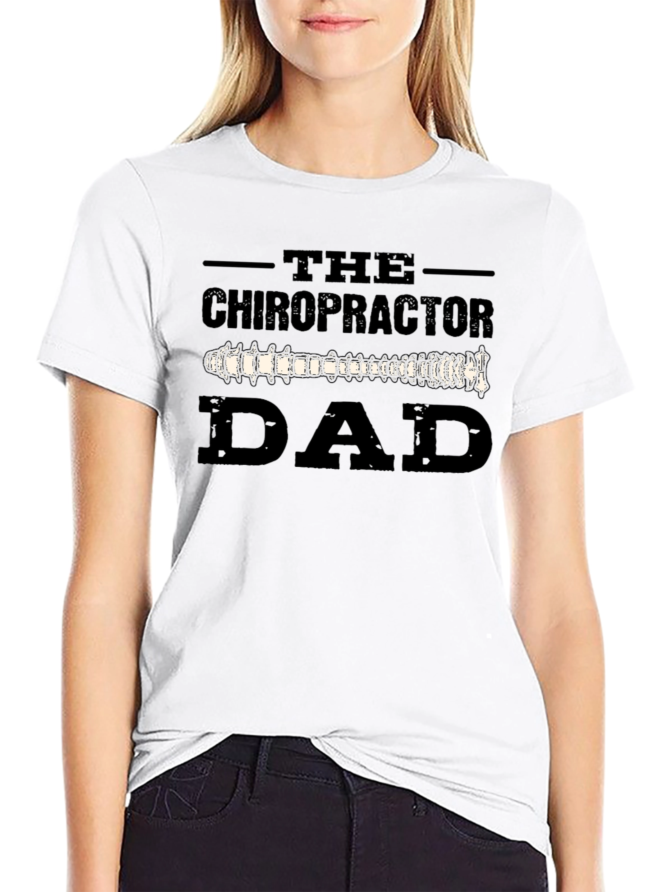 Chiropractor Dad T-Shirt - Spine Design