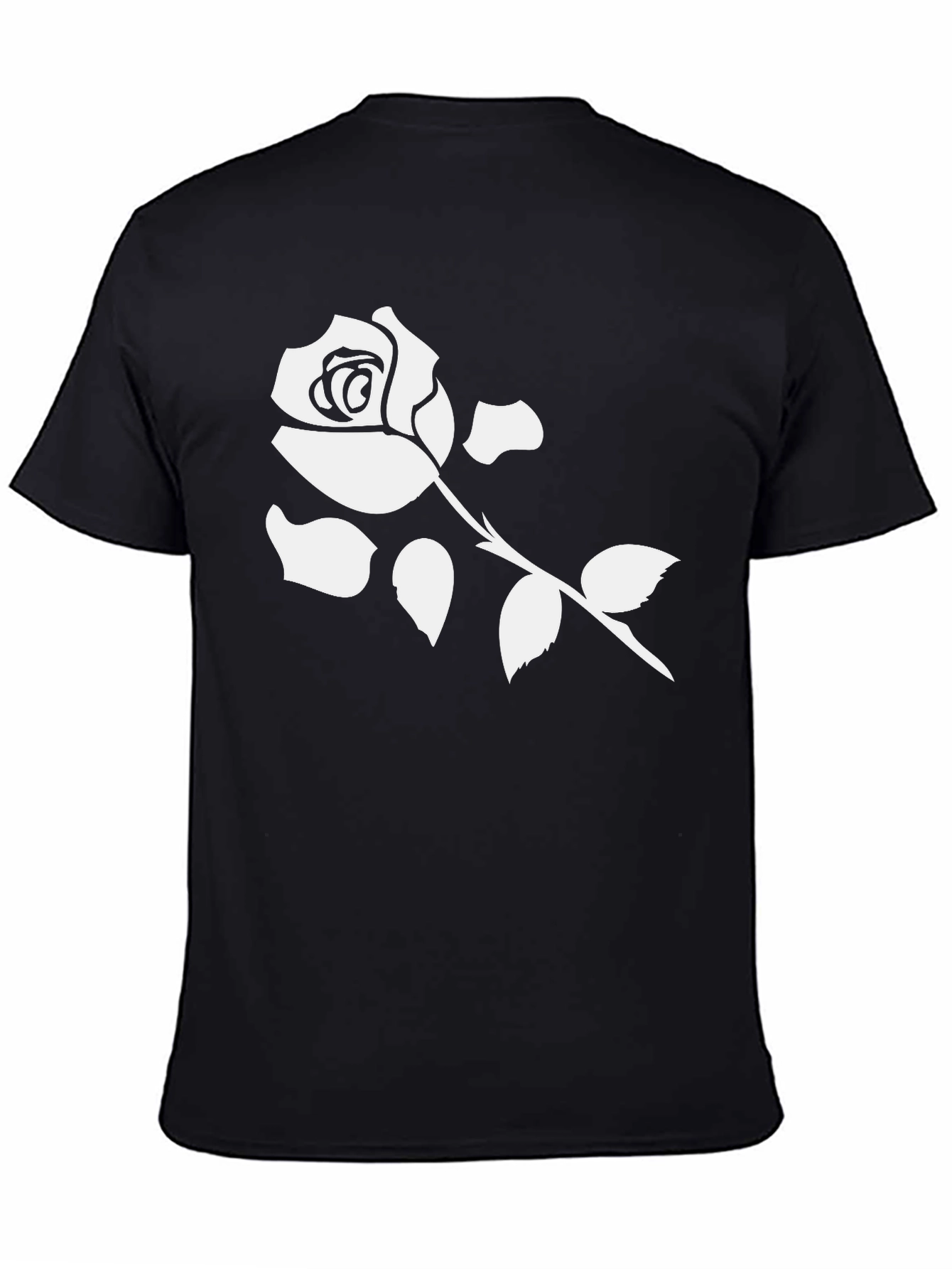 Rose Graphic T-Shirt - Modern Black Tee